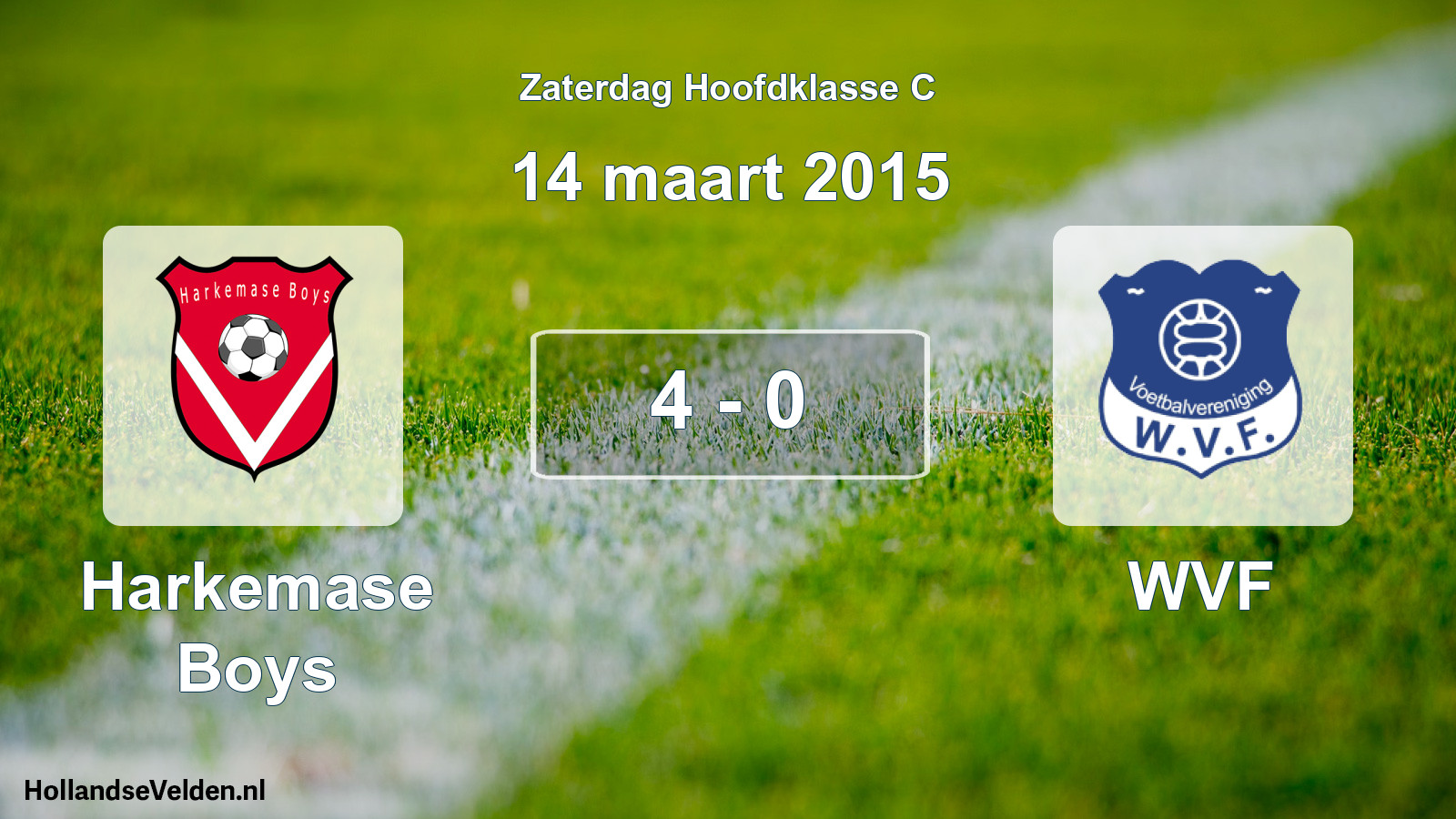 Total number of matches played: Harkemase Boys - WVF 4 - 0 (14 March 2015)