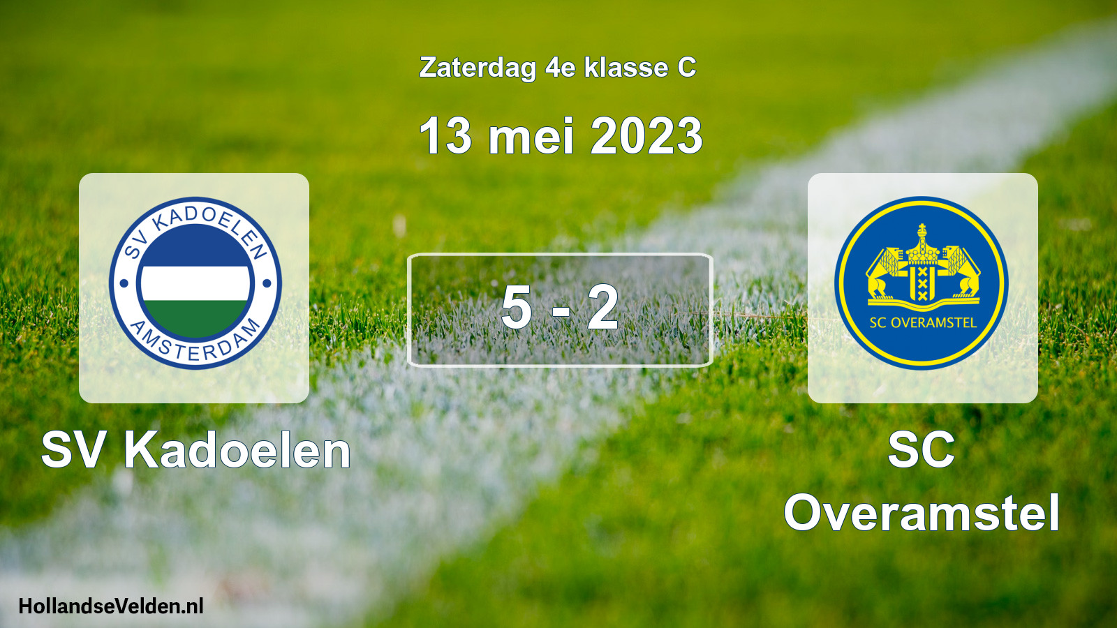 Total number of matches played: SV Kadoelen - SC Overamstel 5 - 2 (13 May 2023)