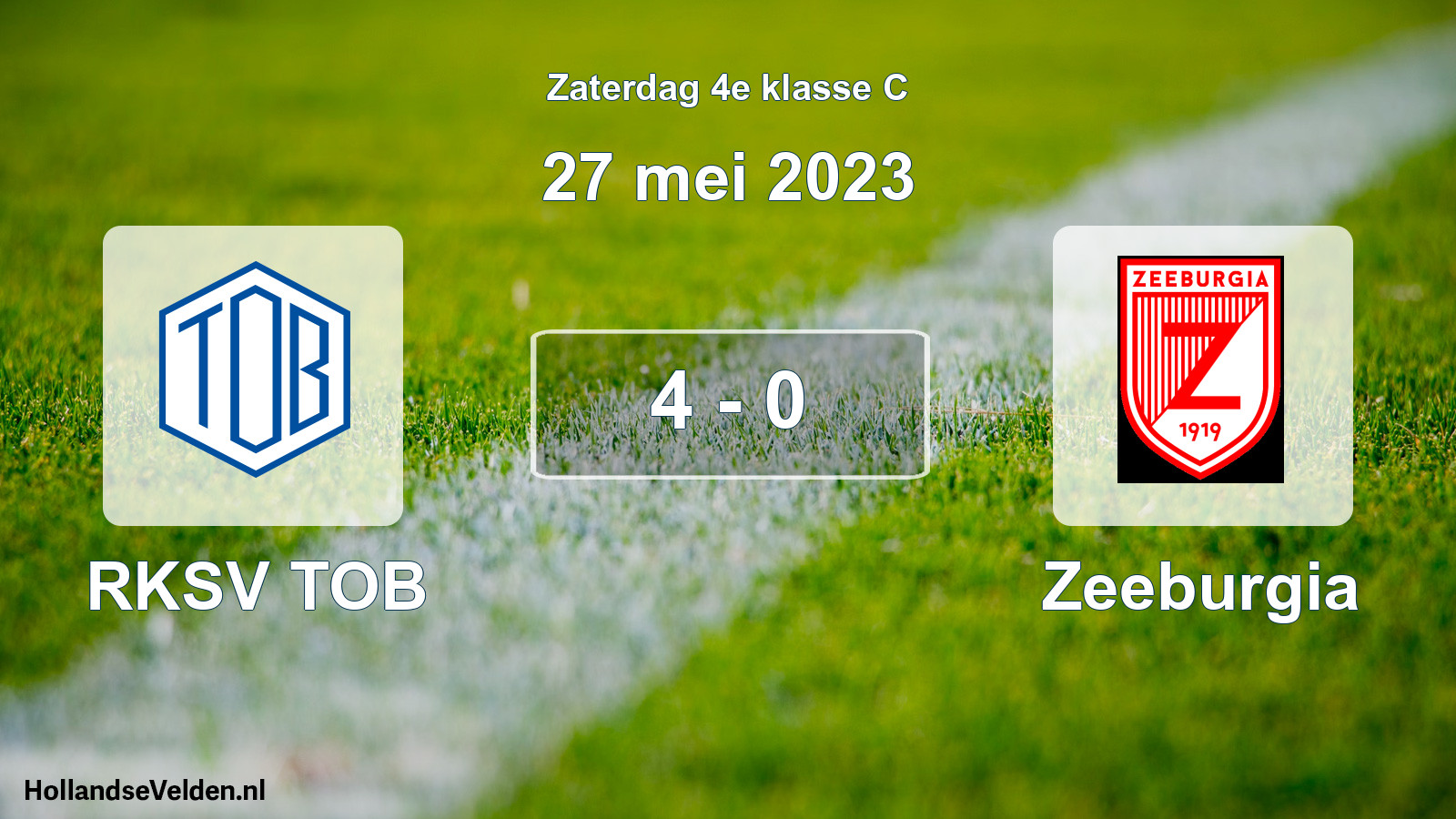 Total number of matches played: RKSV TOB - Zeeburgia 4 - 0 (27 May 2023)
