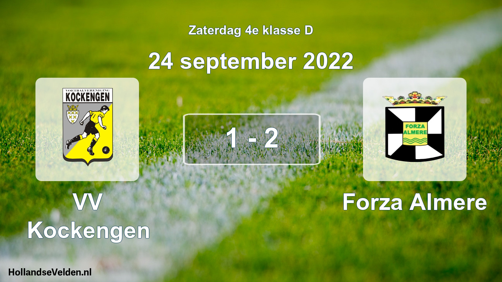 Total number of matches played: VV Kockengen - Forza Almere 1 - 2 (24 September 2022)