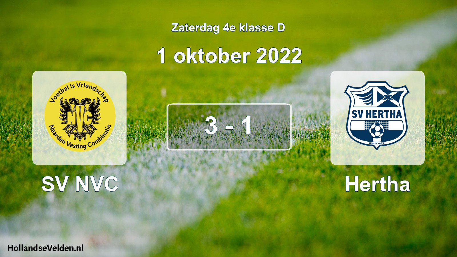 Total number of matches played: SV NVC - Hertha 3 - 1 (1 October 2022)