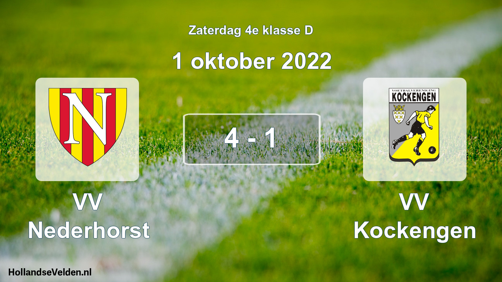 Total number of matches played: VV Nederhorst - VV Kockengen 4 - 1 (1 October 2022)