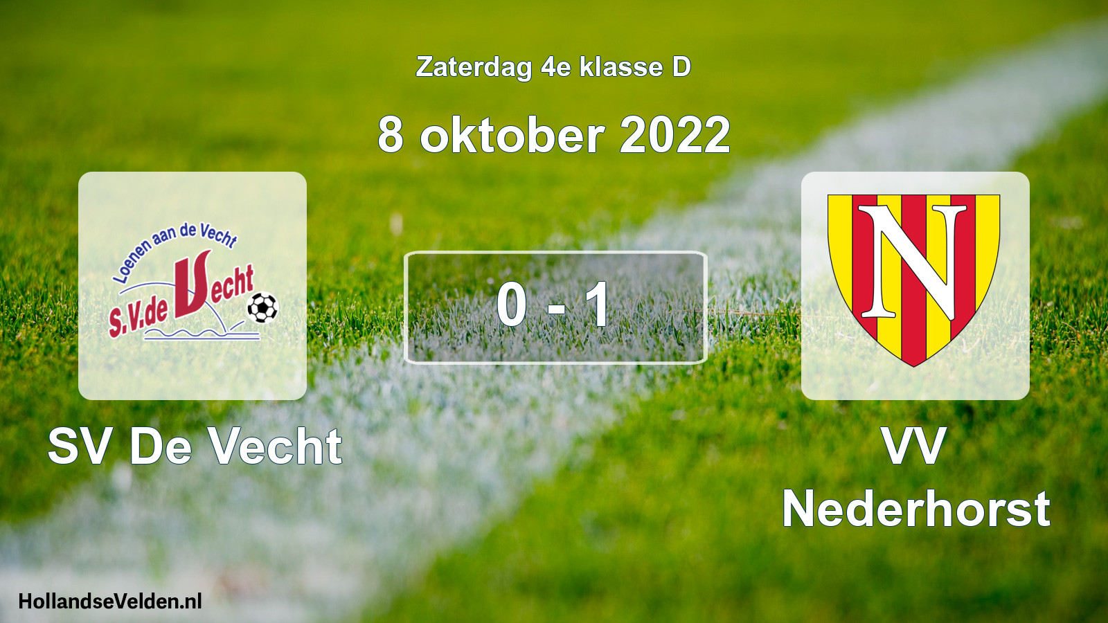 Total number of matches played: SV De Vecht - VV Nederhorst 0 - 1 (8 October 2022)