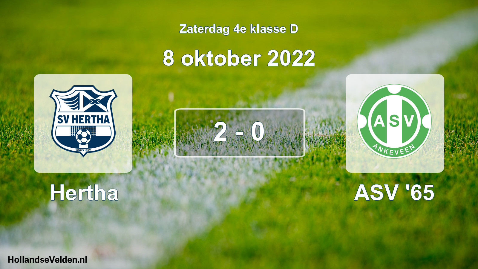 Total number of matches played: Hertha - ASV '65 2 - 0 (8 October 2022)