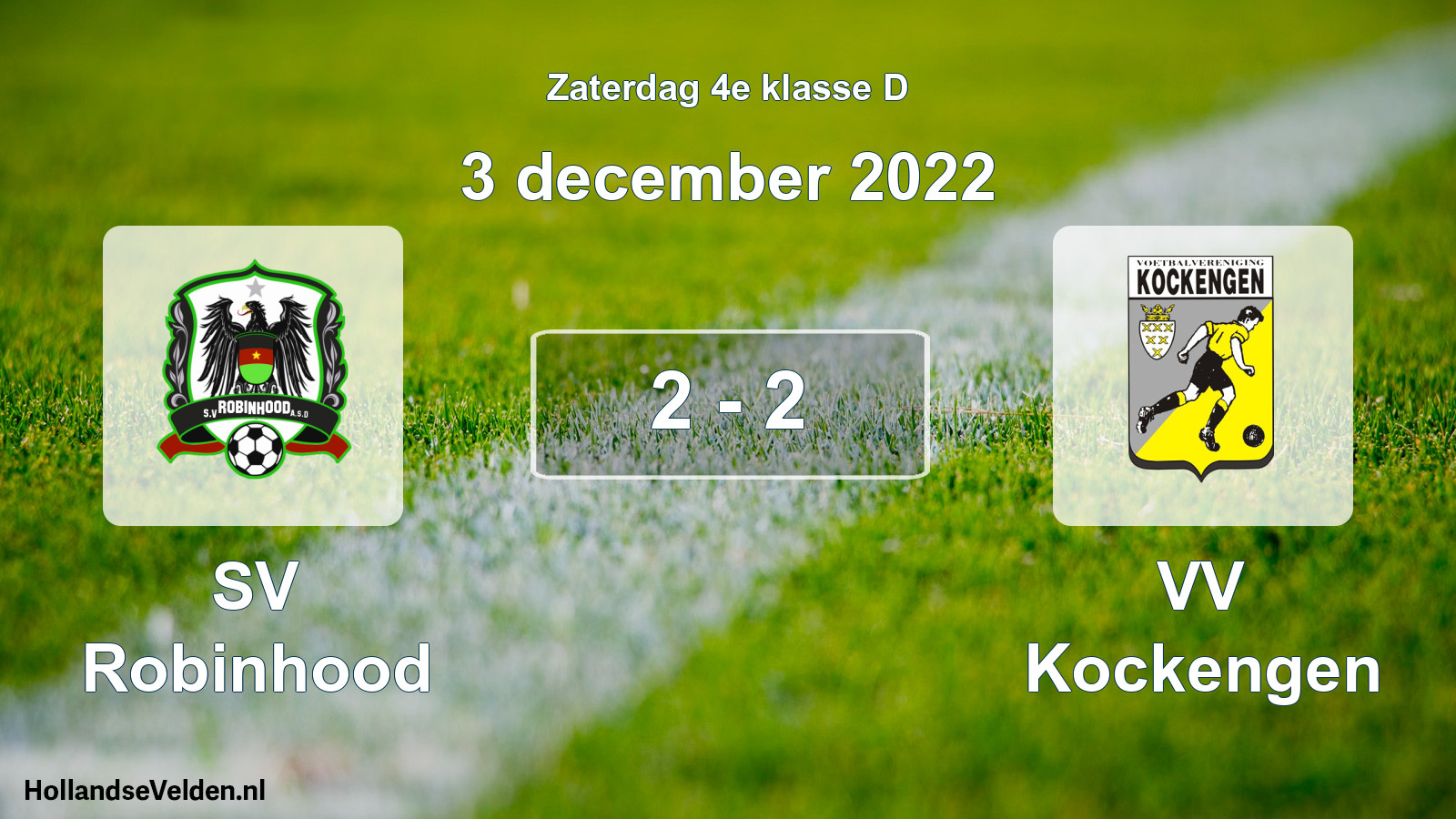 Total number of matches played: SV Robinhood - VV Kockengen 2 - 2 (3 December 2022)