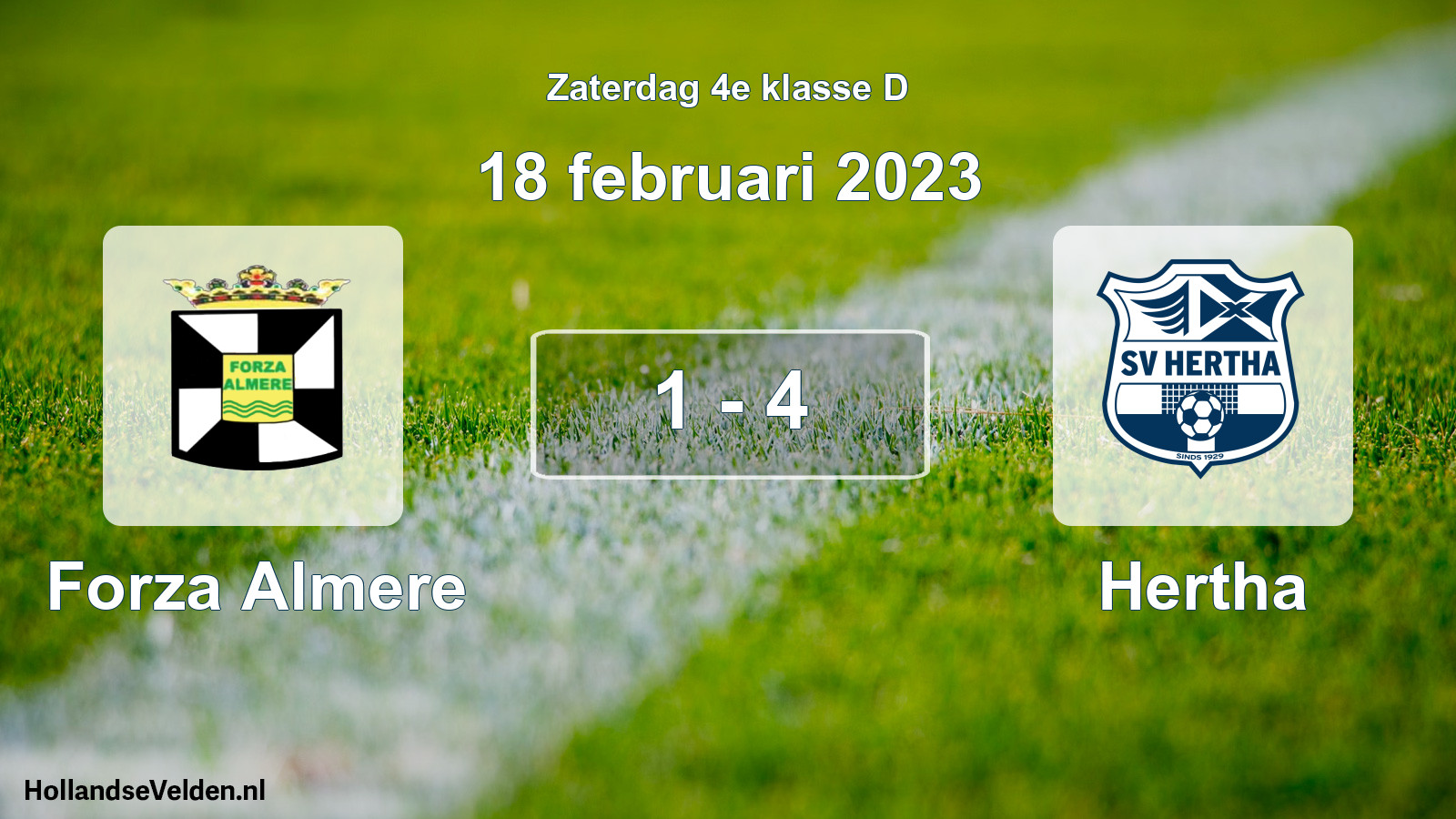Total number of matches played: Forza Almere - Hertha 1 - 4 (18 February 2023)