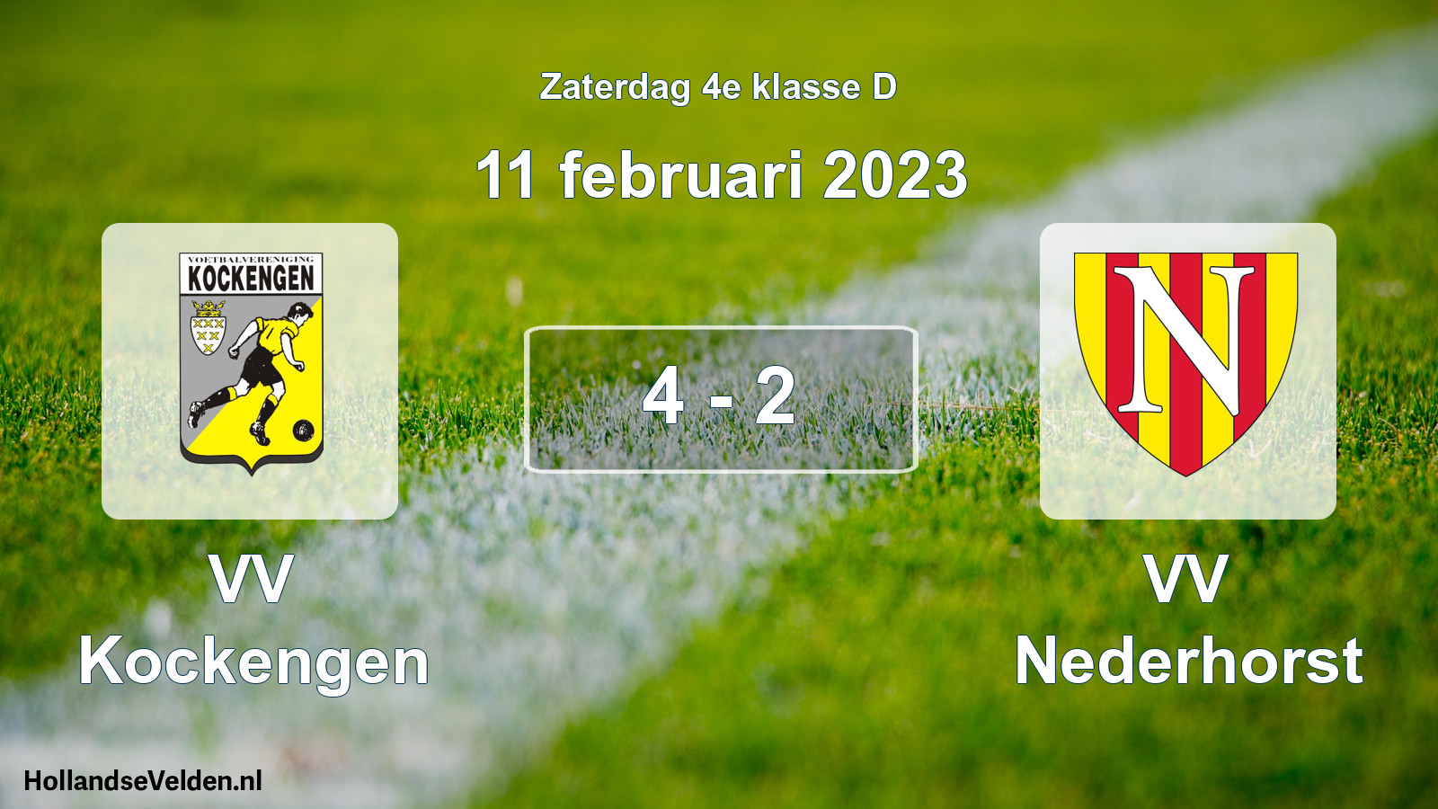 Total number of matches played: VV Kockengen - VV Nederhorst 4 - 2 (11 February 2023)