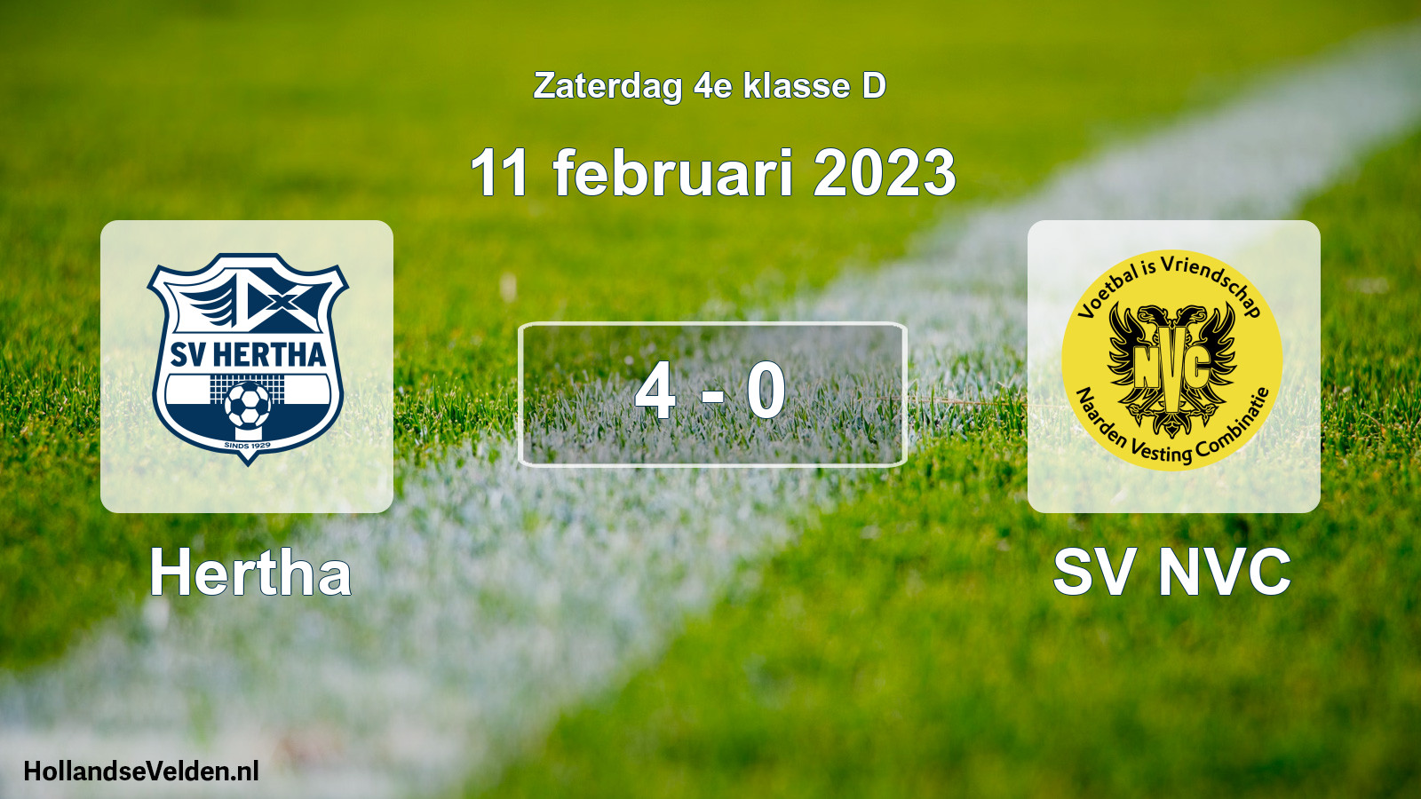 Total number of matches played: Hertha - SV NVC 4 - 0 (11 February 2023)