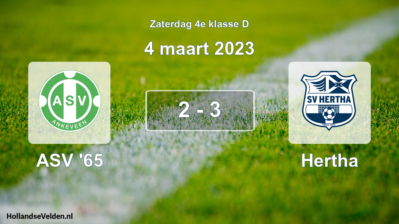 Total number of matches played: ASV '65 - Hertha 2 - 3 (4 March 2023)