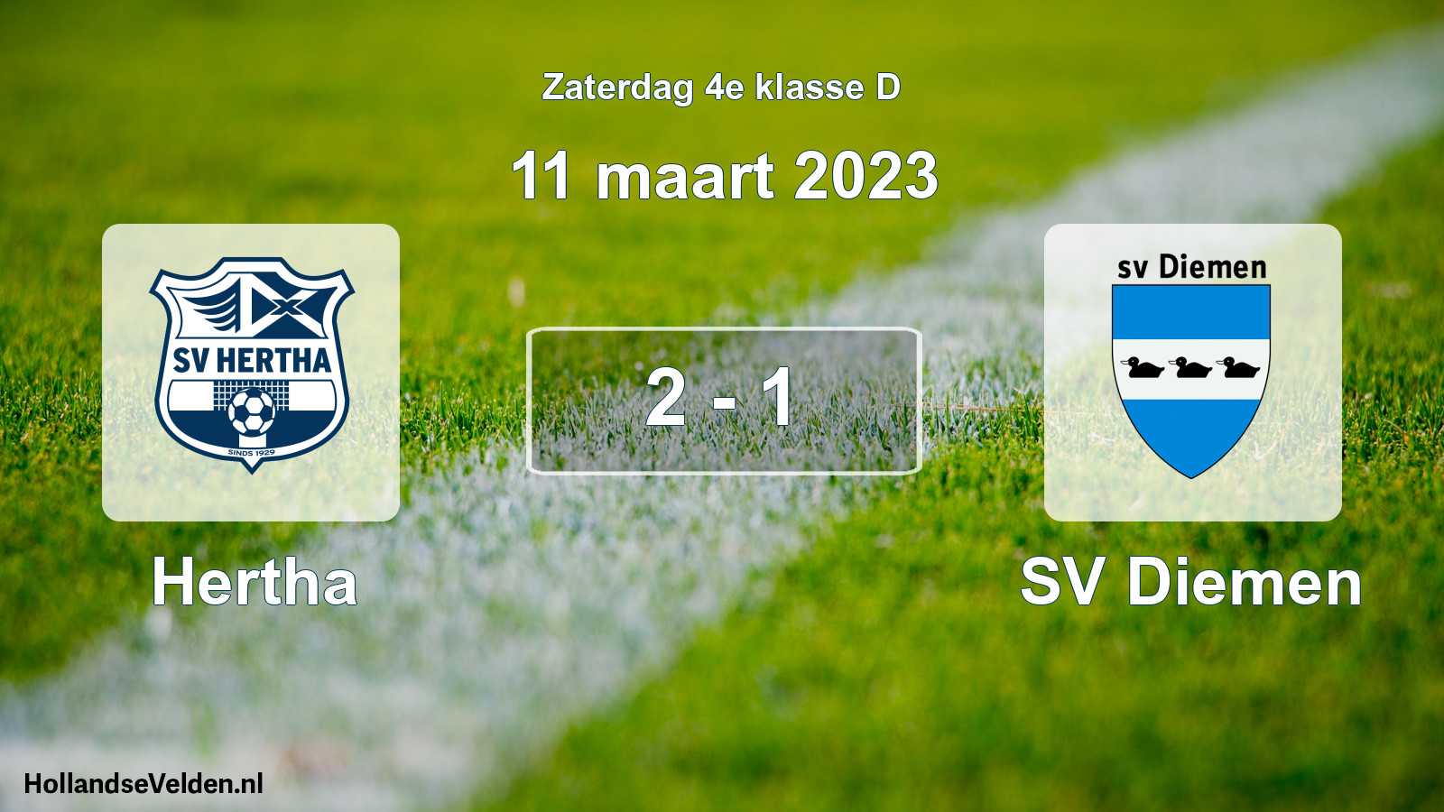 Total number of matches played: Hertha - SV Diemen 2 - 1 (11 March 2023)