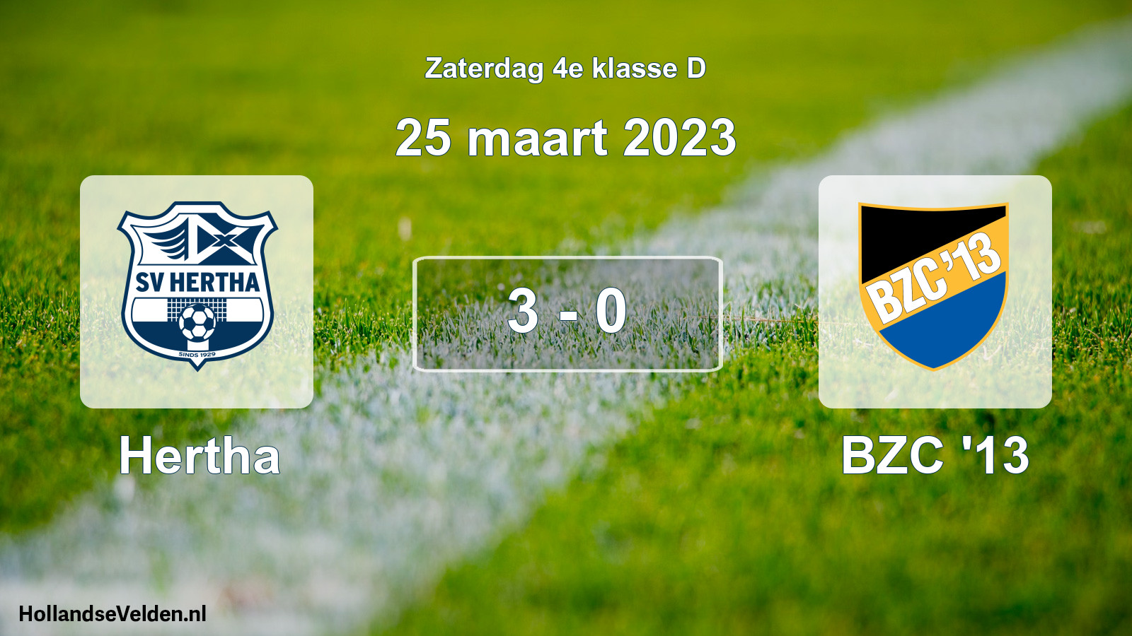 Total number of matches played: Hertha - BZC '13 3 - 0 (25 March 2023)