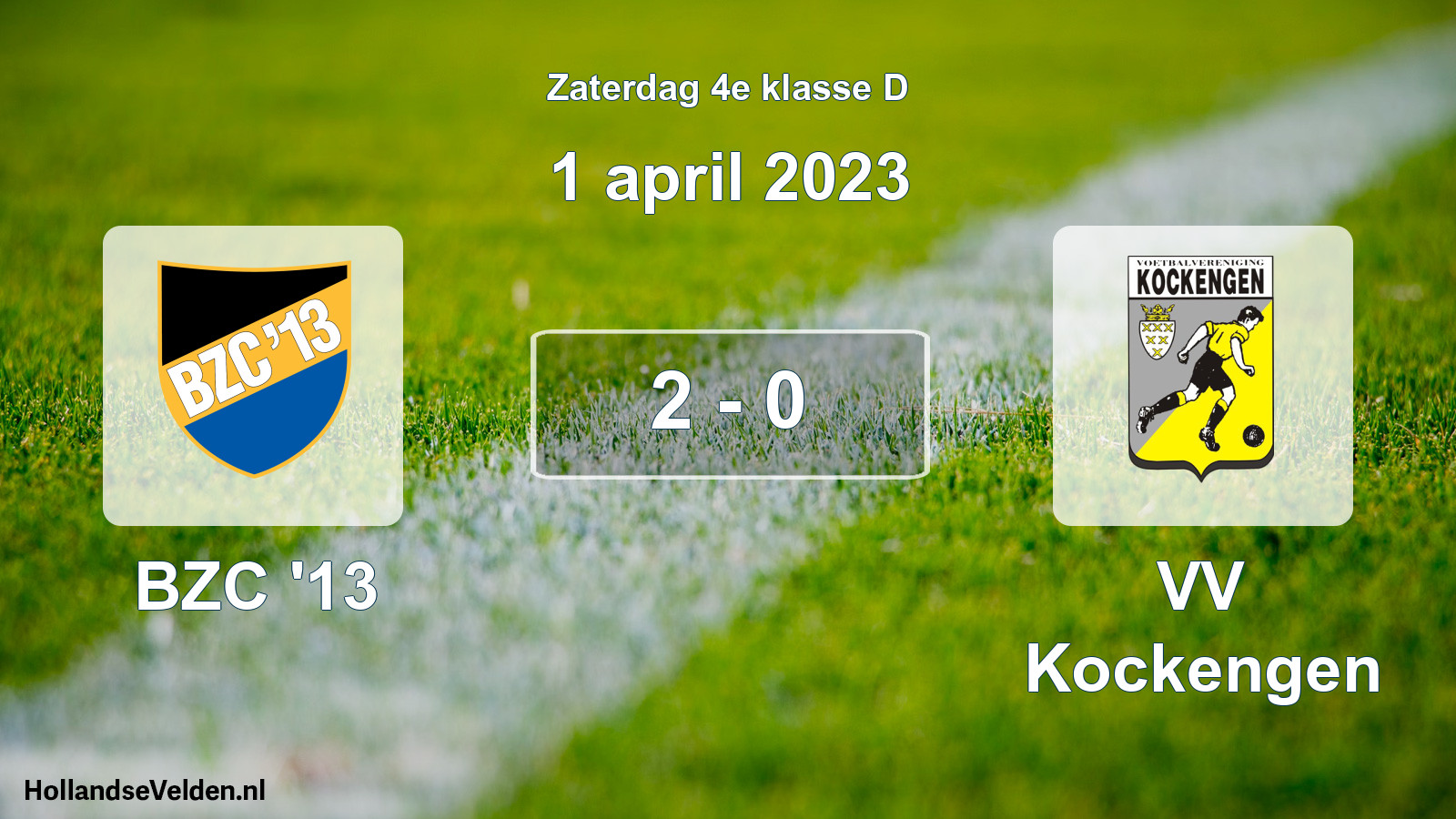 Total number of matches played: BZC '13 - VV Kockengen 2 - 0 (1 April 2023)