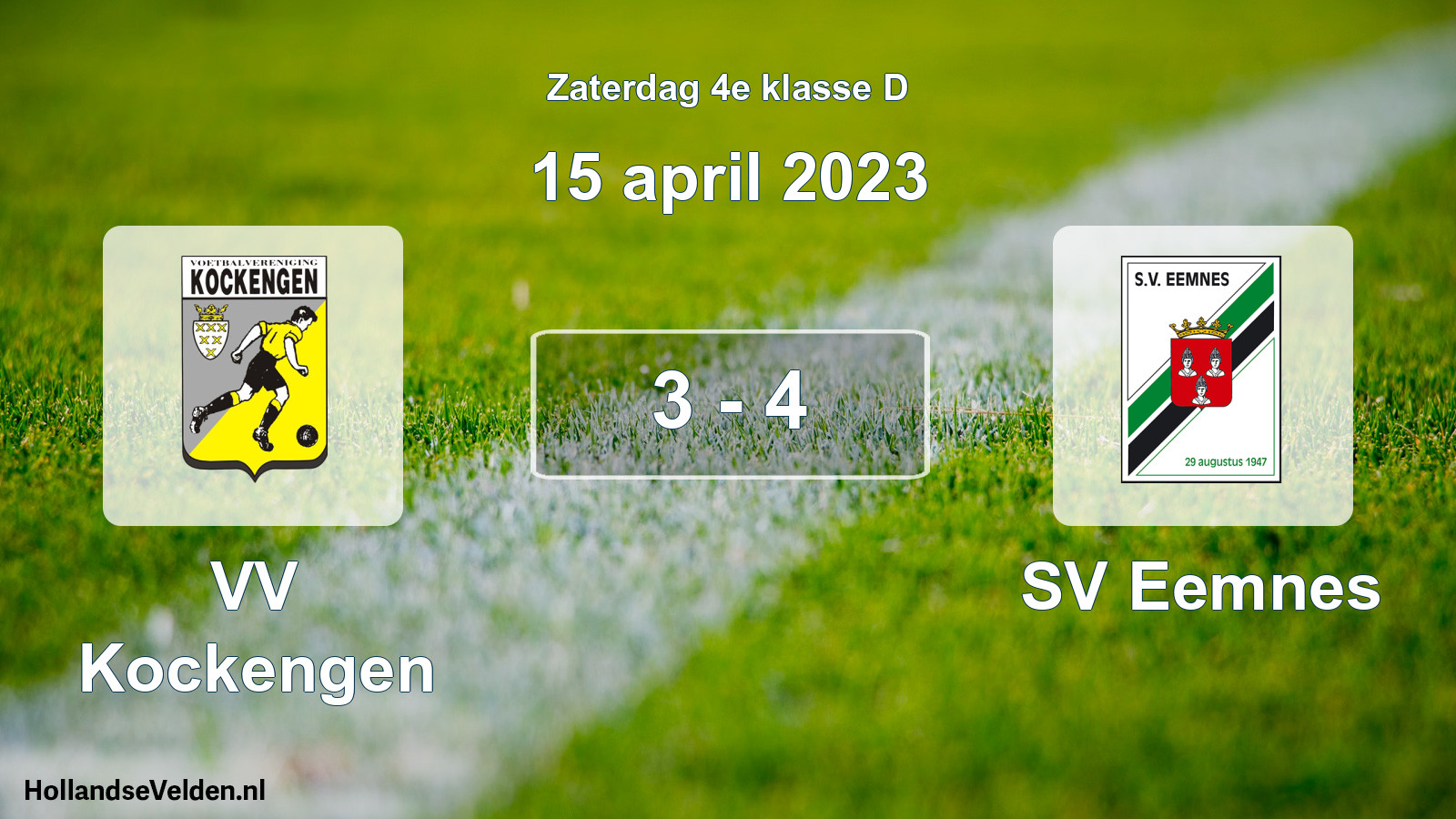 Total number of matches played: VV Kockengen - SV Eemnes 3 - 4 (15 April 2023)