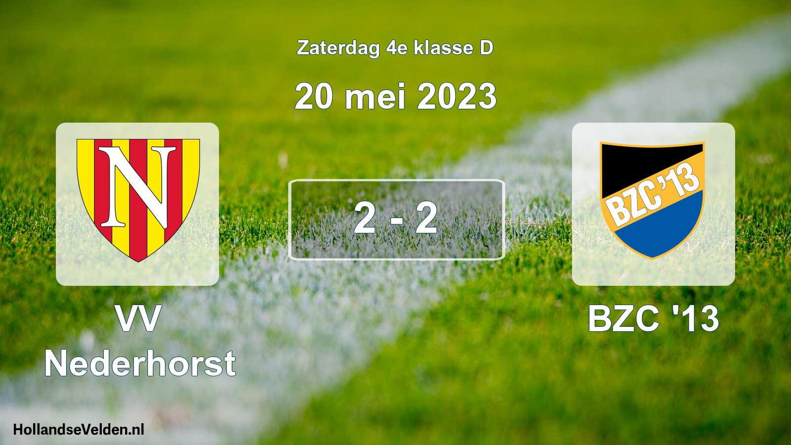 Total number of matches played: VV Nederhorst - BZC '13 2 - 2 (20 May 2023)