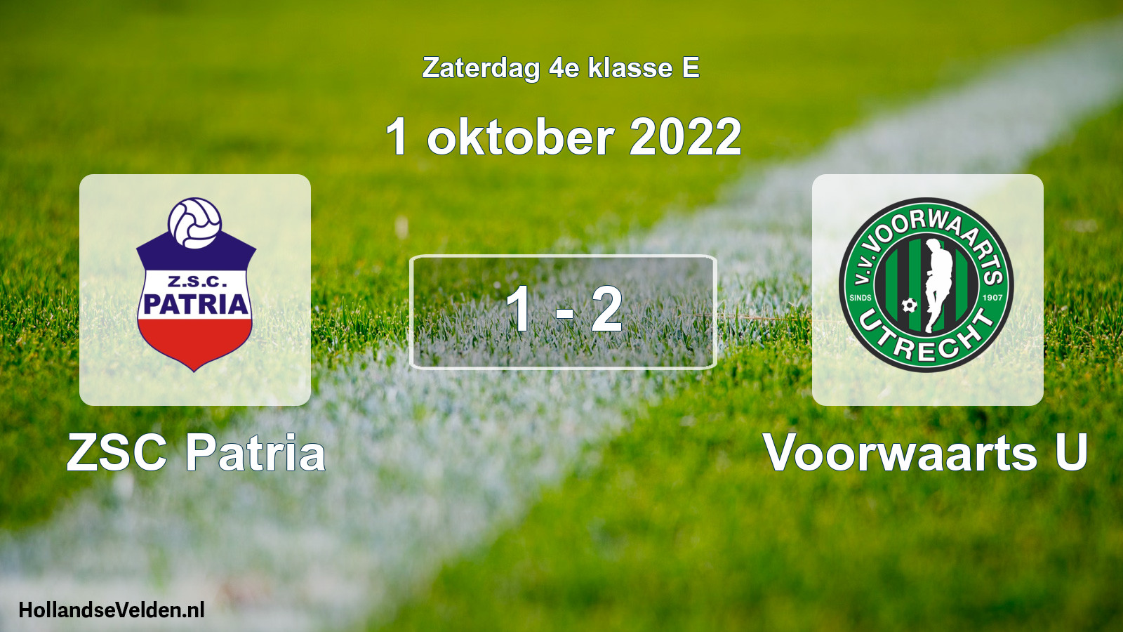 Total number of matches played: ZSC Patria - Voorwaarts U 1 - 2 (1 October 2022)