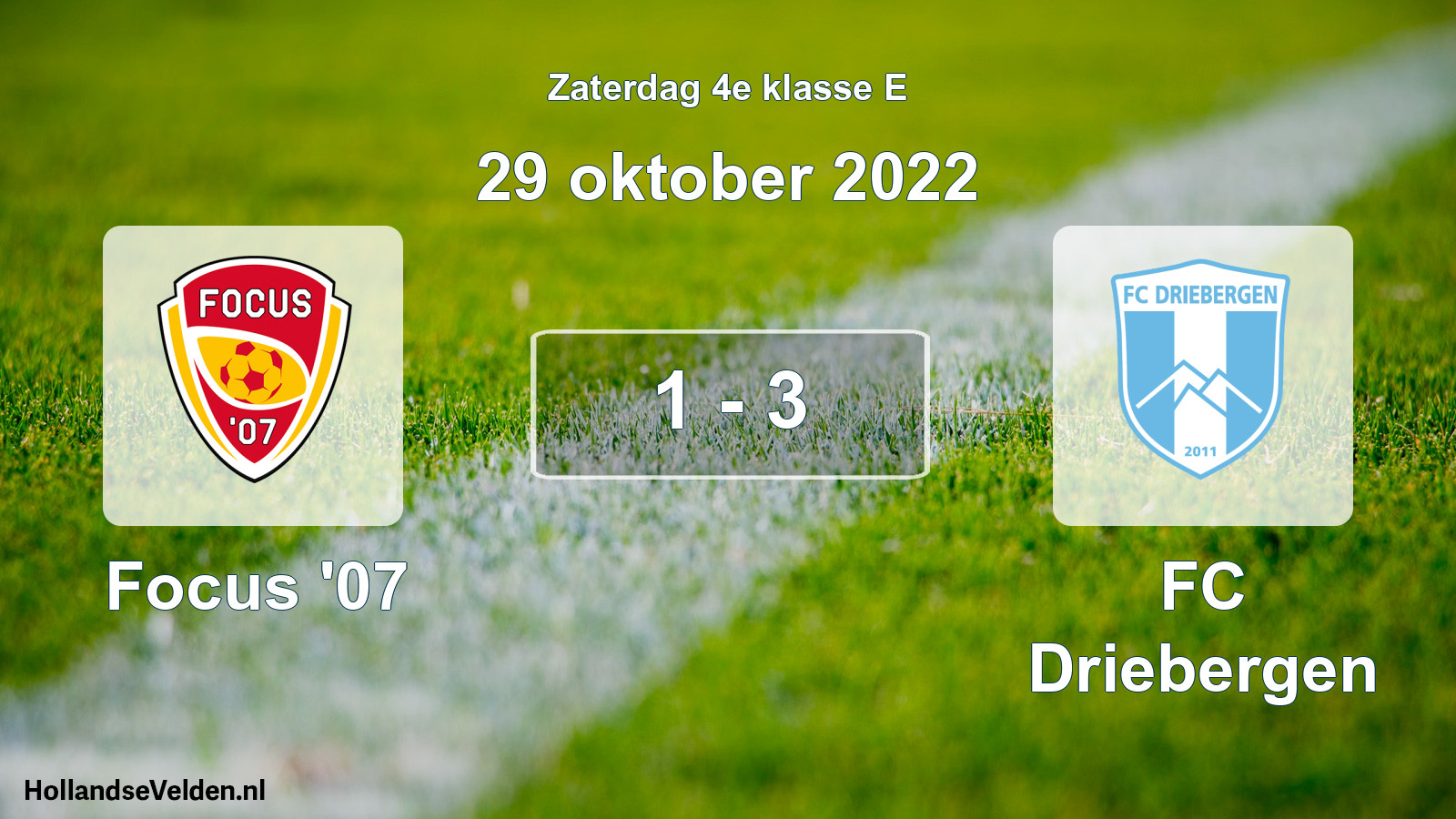 Total number of matches played: Focus '07 - FC Driebergen 1 - 3 (29 October 2022)