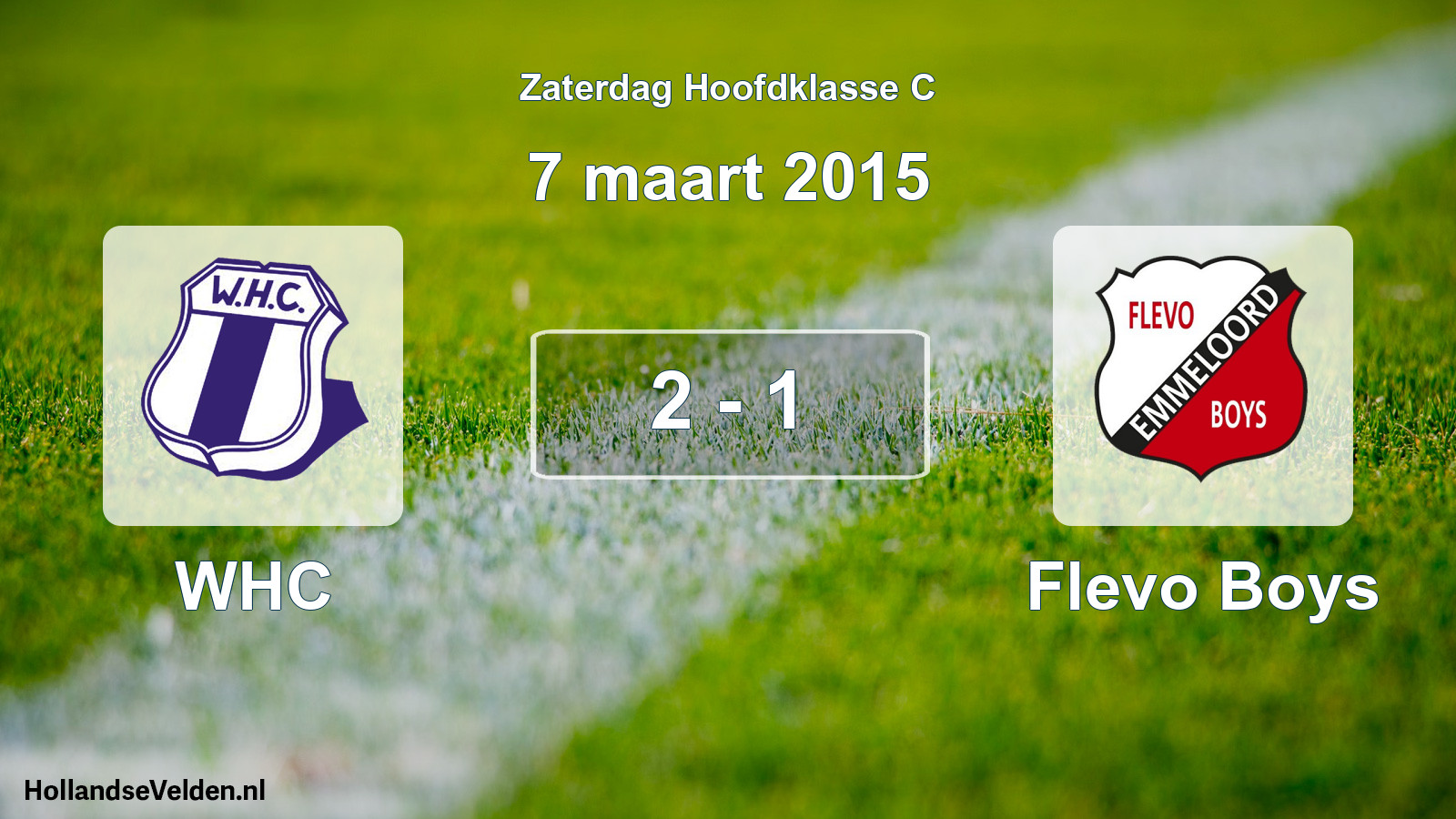 Total number of matches played: WHC - Flevo Boys 2 - 1 (7 March 2015)