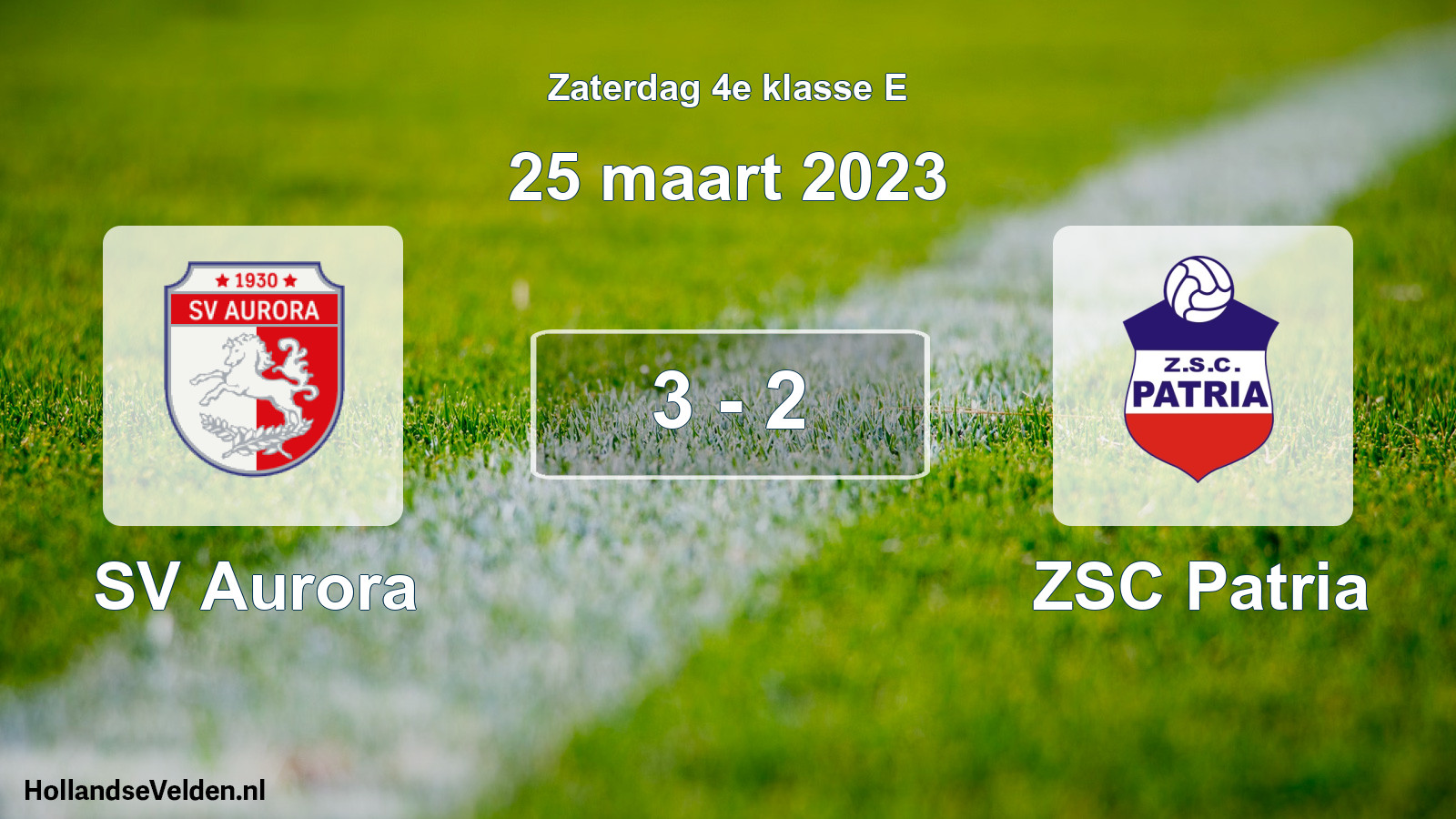 Total number of matches played: SV Aurora - ZSC Patria 3 - 2 (25 March 2023)