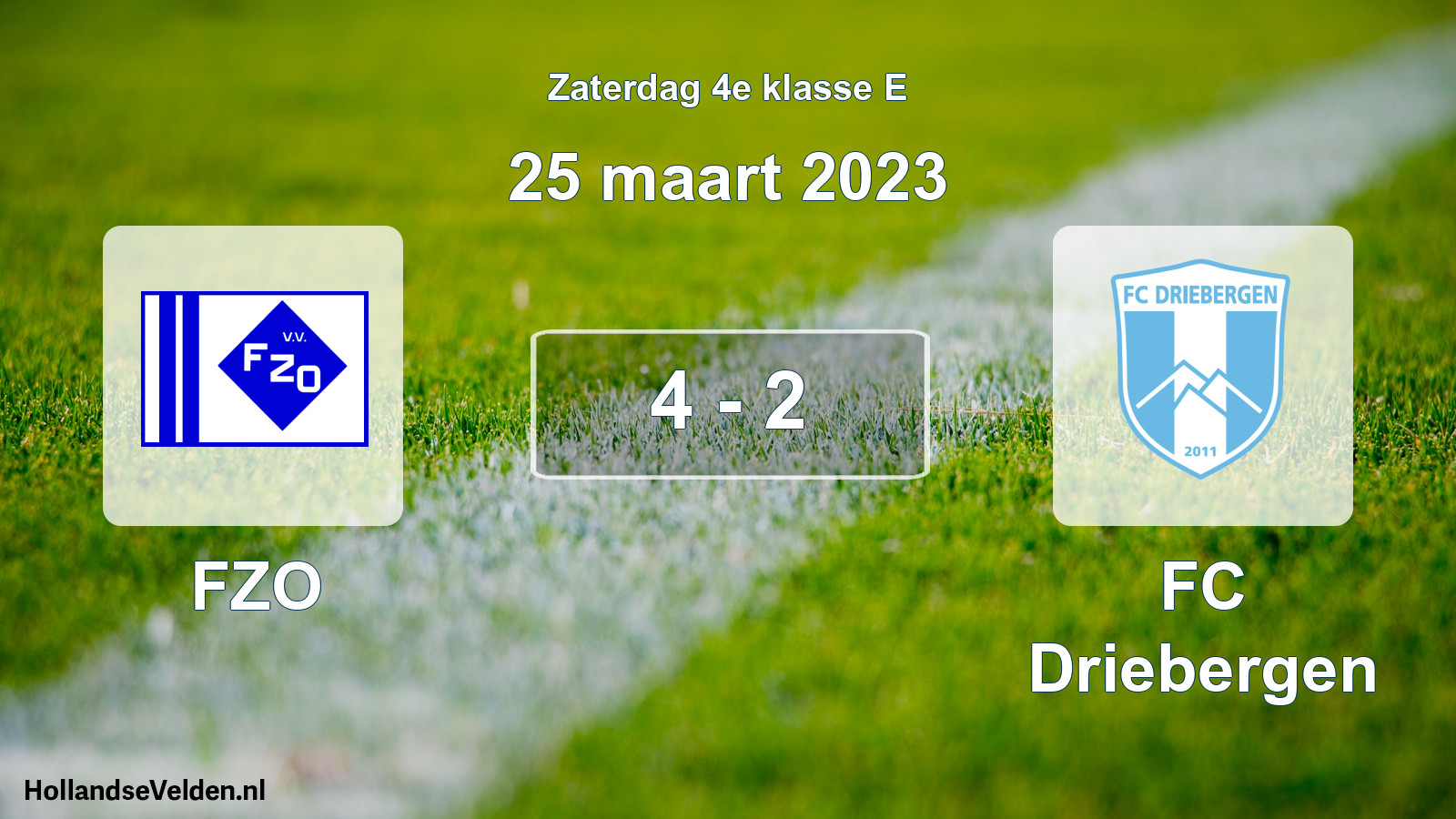 Total number of matches played: FZO - FC Driebergen 4 - 2 (25 March 2023)