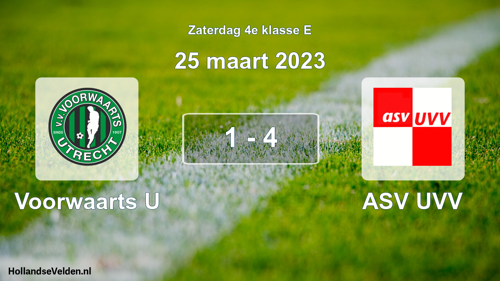 Total number of matches played: Voorwaarts U - ASV UVV 1 - 4 (25 March 2023)