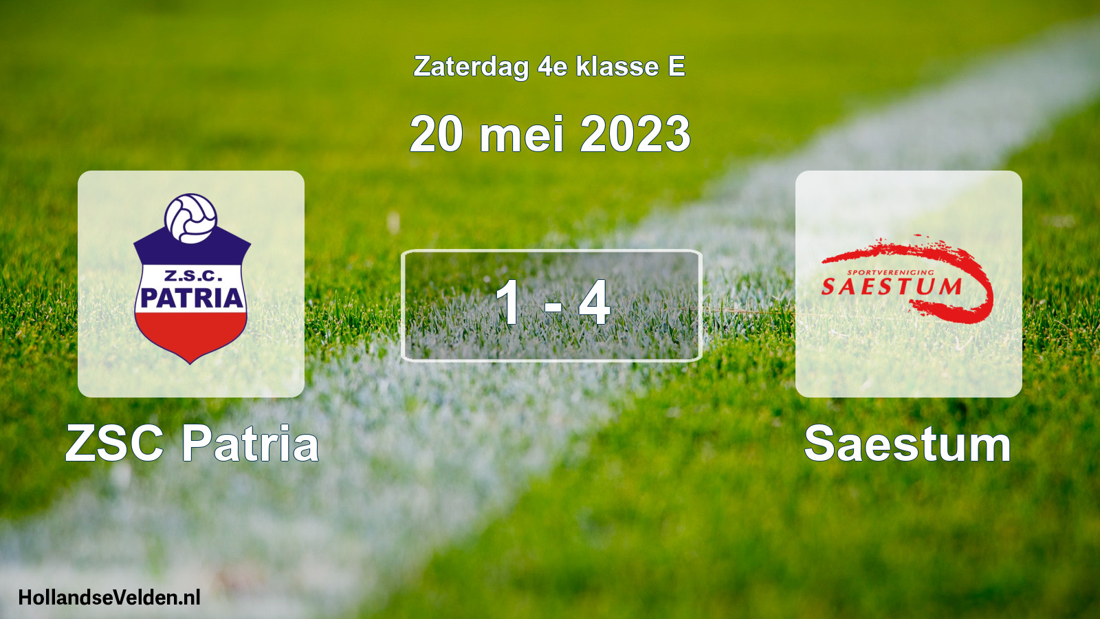 Total number of matches played: ZSC Patria - Saestum 1 - 4 (20 May 2023)