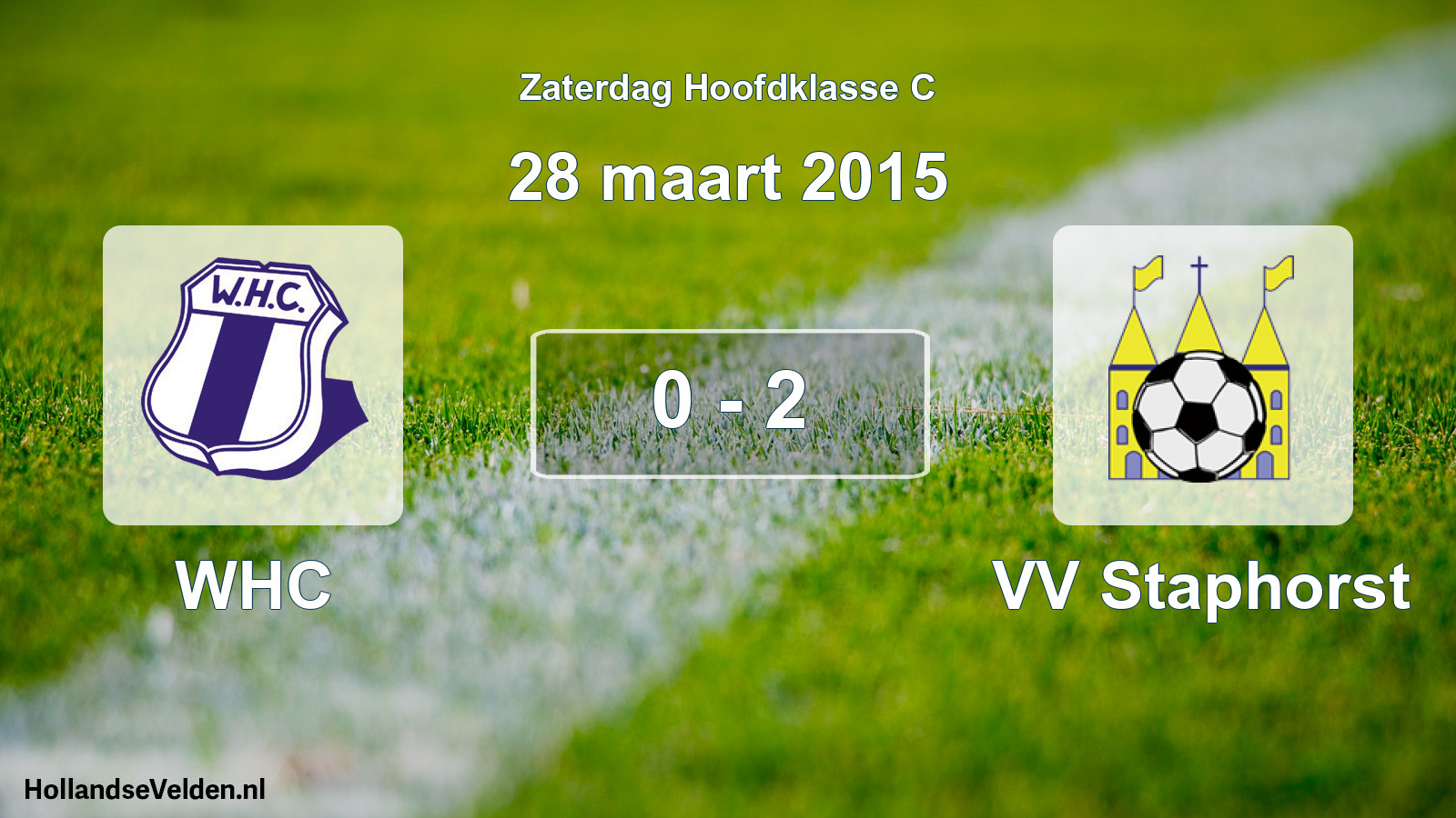 Total number of matches played: WHC - VV Staphorst 0 - 2 (28 March 2015)