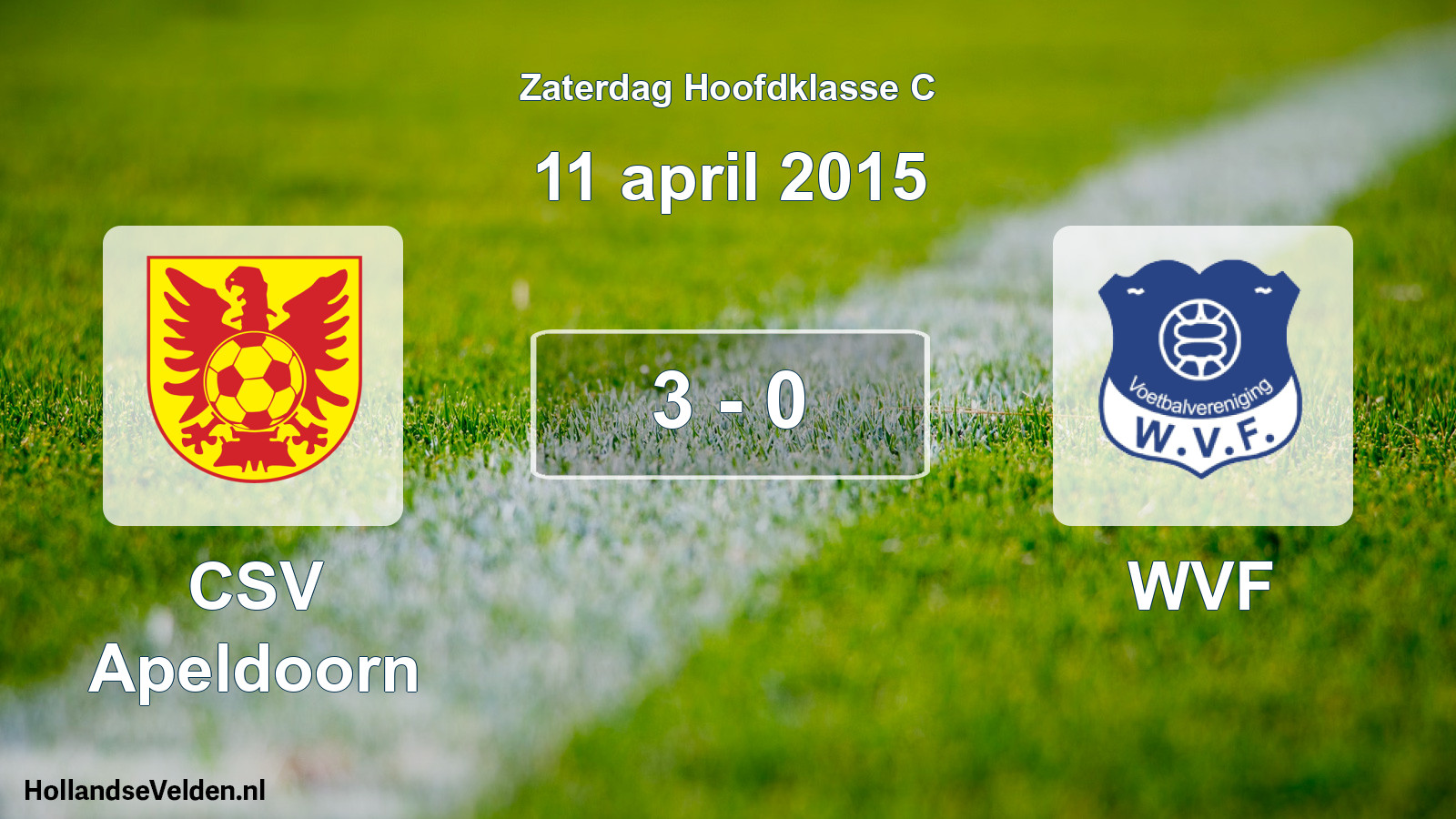 Total number of matches played: CSV Apeldoorn - WVF 3 - 0 (11 April 2015)