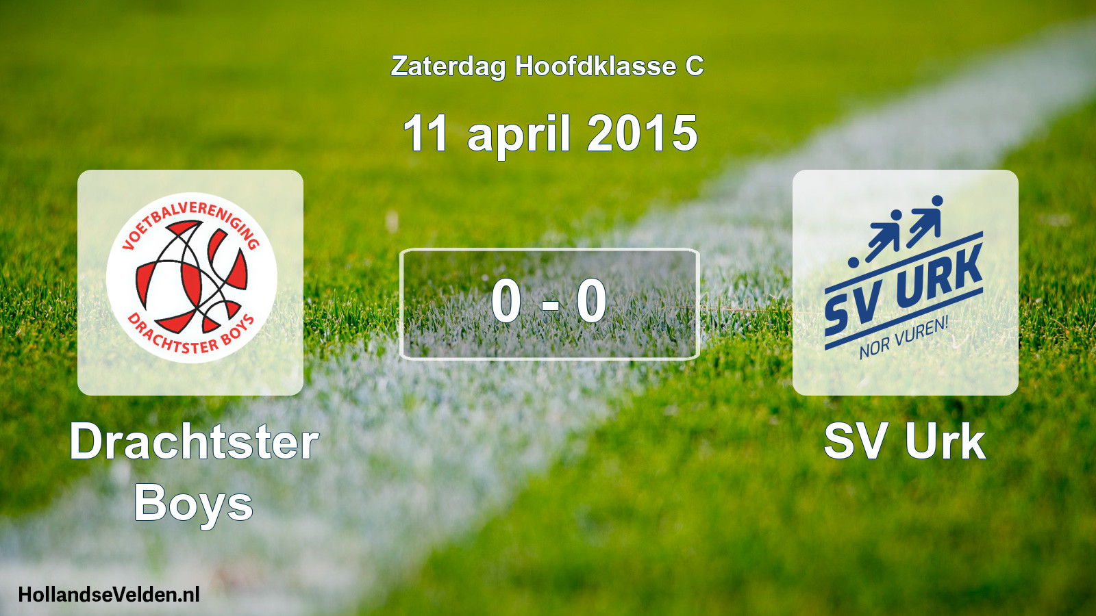 Total number of matches played: Drachtster Boys - SV Urk 0 - 0 (11 April 2015)