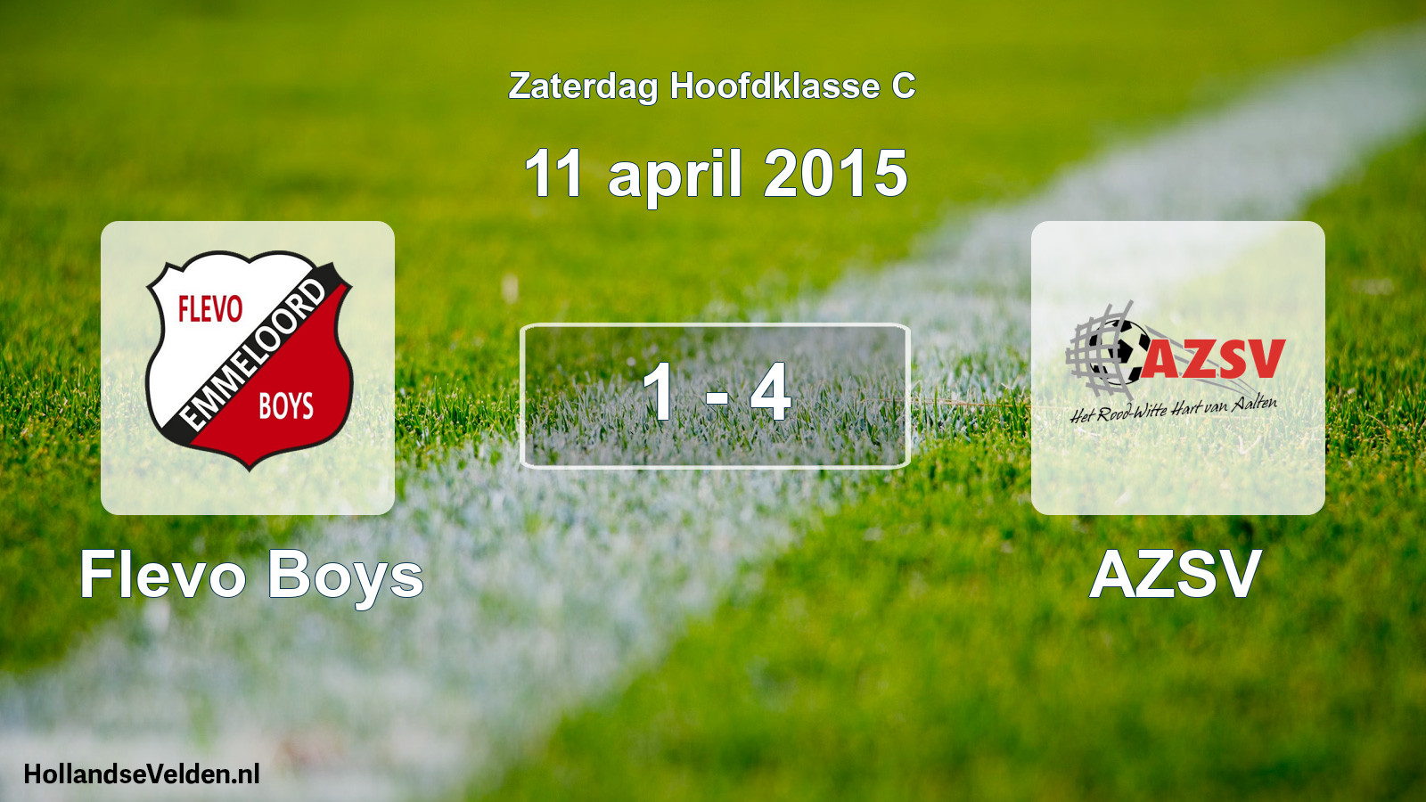Total number of matches played: Flevo Boys - AZSV 1 - 4 (11 April 2015)