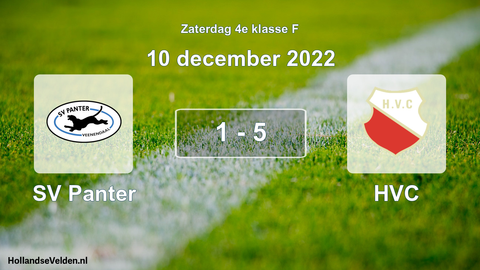 Total number of matches played: SV Panter - HVC 1 - 5 (10 December 2022)