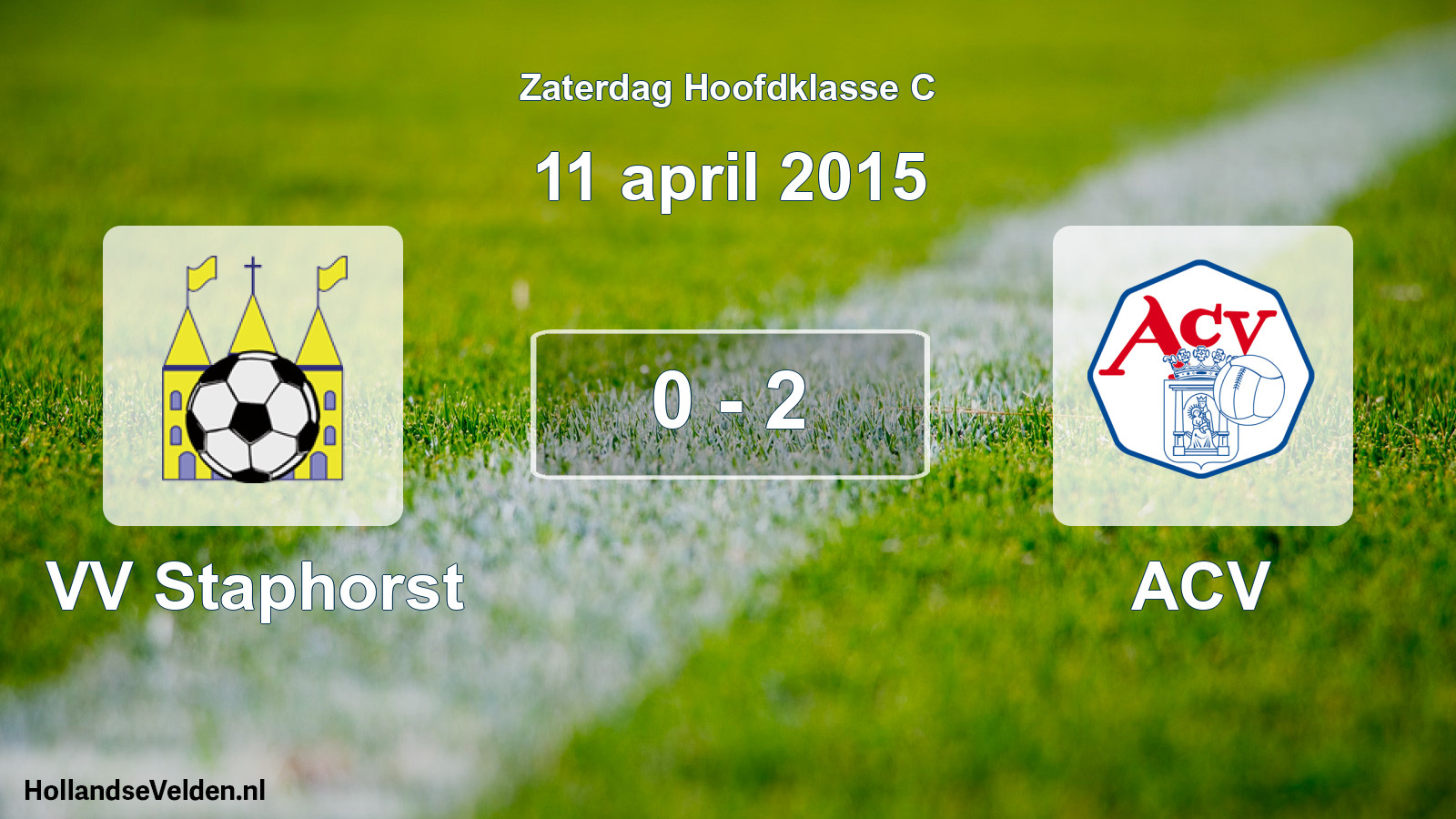 Total number of matches played: VV Staphorst - ACV 0 - 2 (11 April 2015)