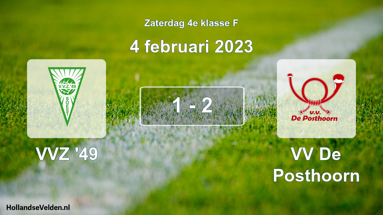 Total number of matches played: VVZ '49 - VV De Posthoorn 1 - 2 (4 February 2023)