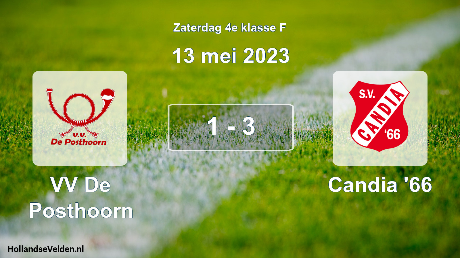 Total number of matches played: VV De Posthoorn - Candia '66 1 - 3 (13 May 2023)