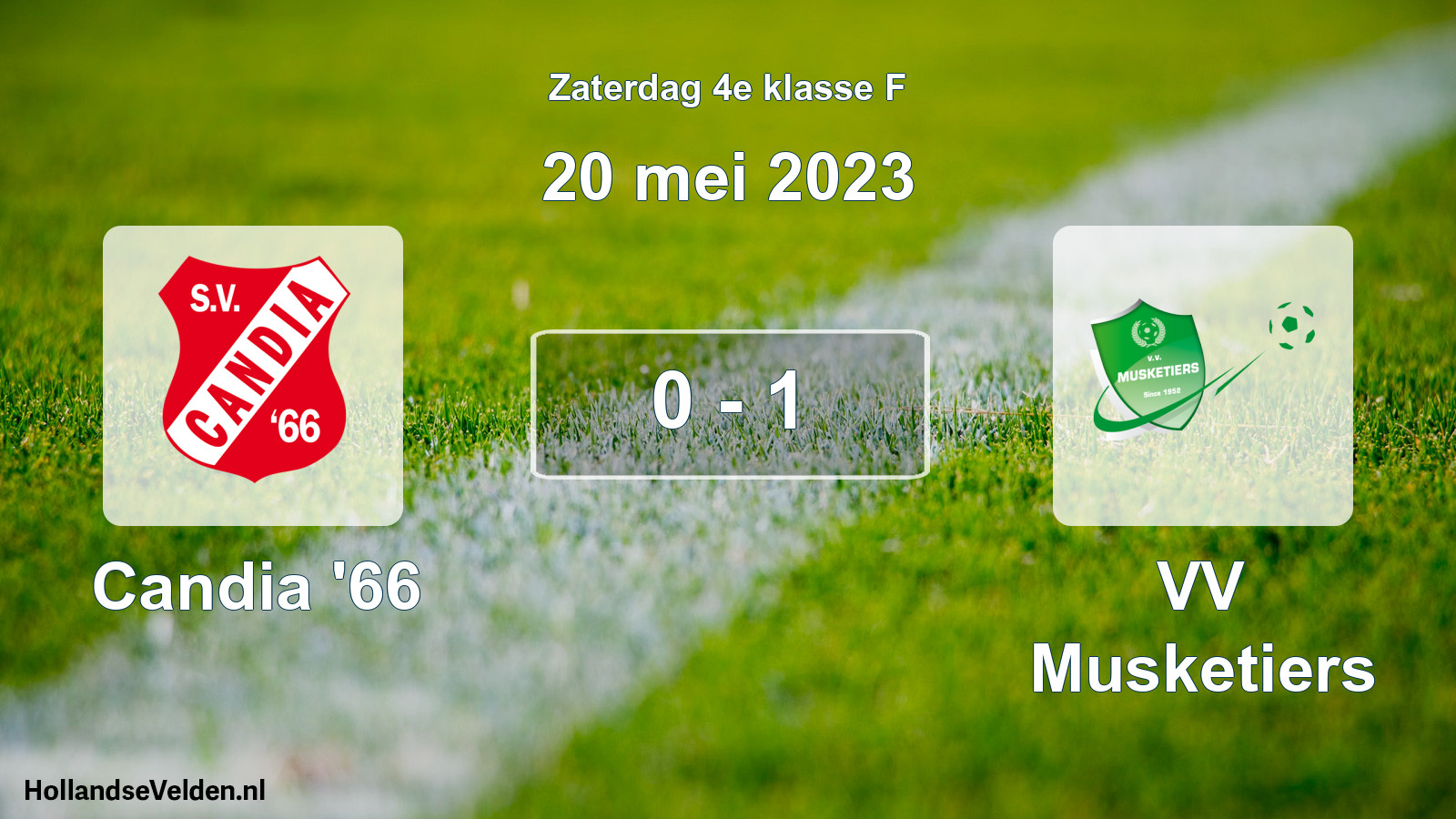 Total number of matches played: Candia '66 - VV Musketiers 0 - 1 (20 May 2023)