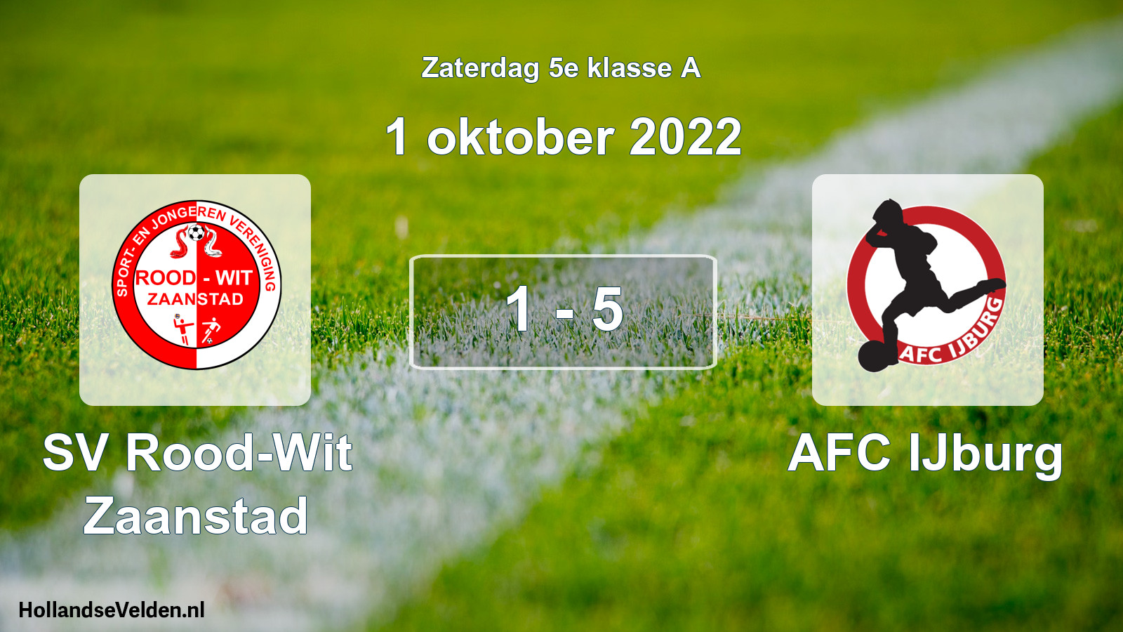 Total number of matches played: SV Rood-Wit Zaanstad - AFC IJburg 1 - 5 (1 October 2022)