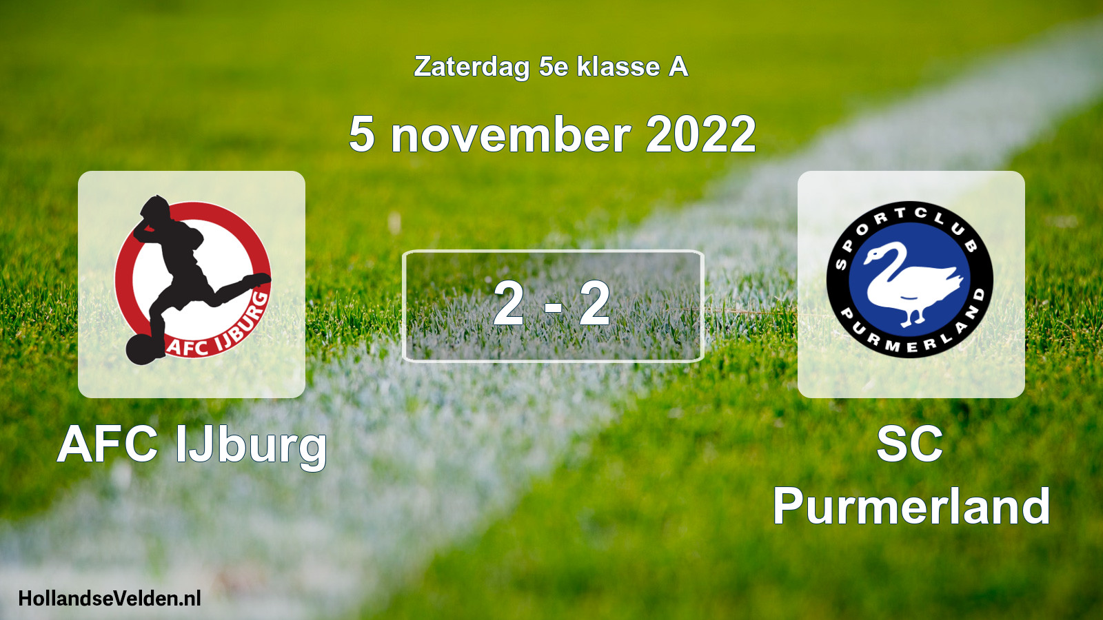 Total number of matches played: AFC IJburg - SC Purmerland 2 - 2 (5 November 2022)