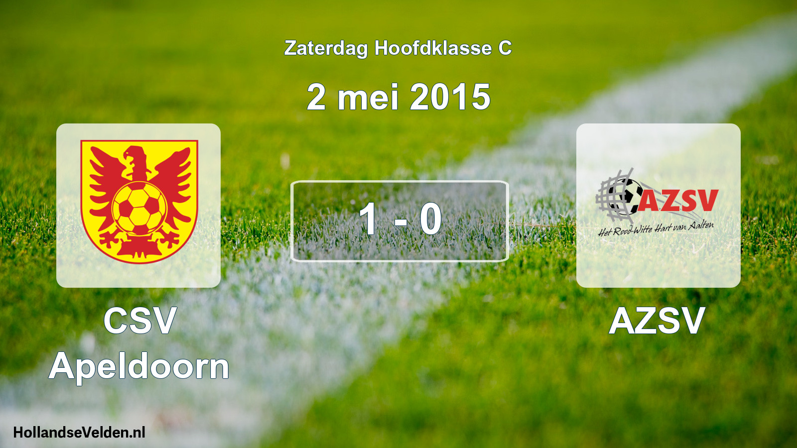 Gespeelde wedstrijd: CSV Apeldoorn - AZSV 1 - 0 (2 mei 2015)