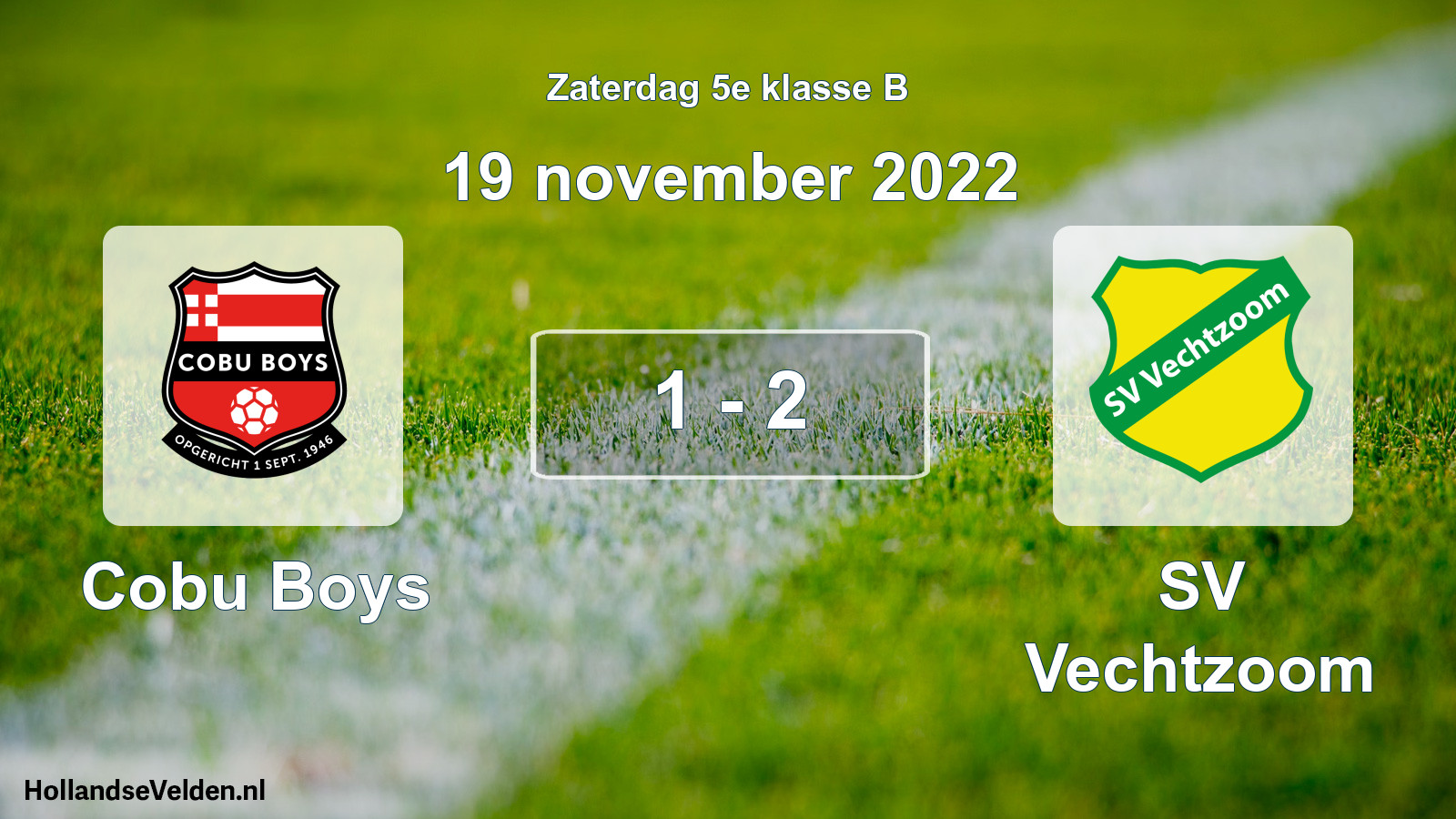 Total number of matches played: Cobu Boys - SV Vechtzoom 1 - 2 (19 November 2022)