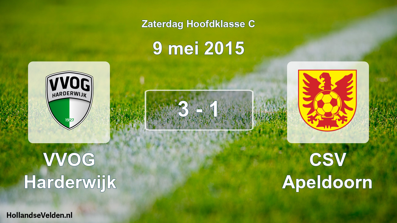 Total number of matches played: VVOG Harderwijk - CSV Apeldoorn 3 - 1 (9 May 2015)