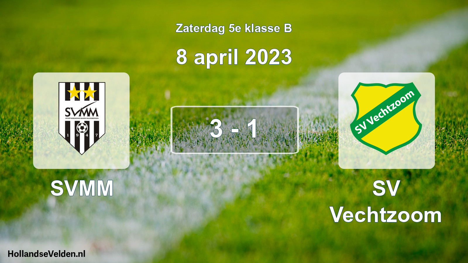 Total number of matches played: SVMM - SV Vechtzoom 3 - 1 (8 April 2023)