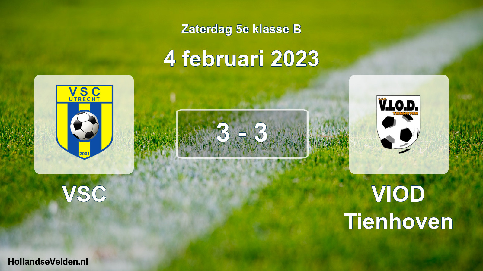 Total number of matches played: VSC - VIOD Tienhoven 3 - 3 (4 February 2023)