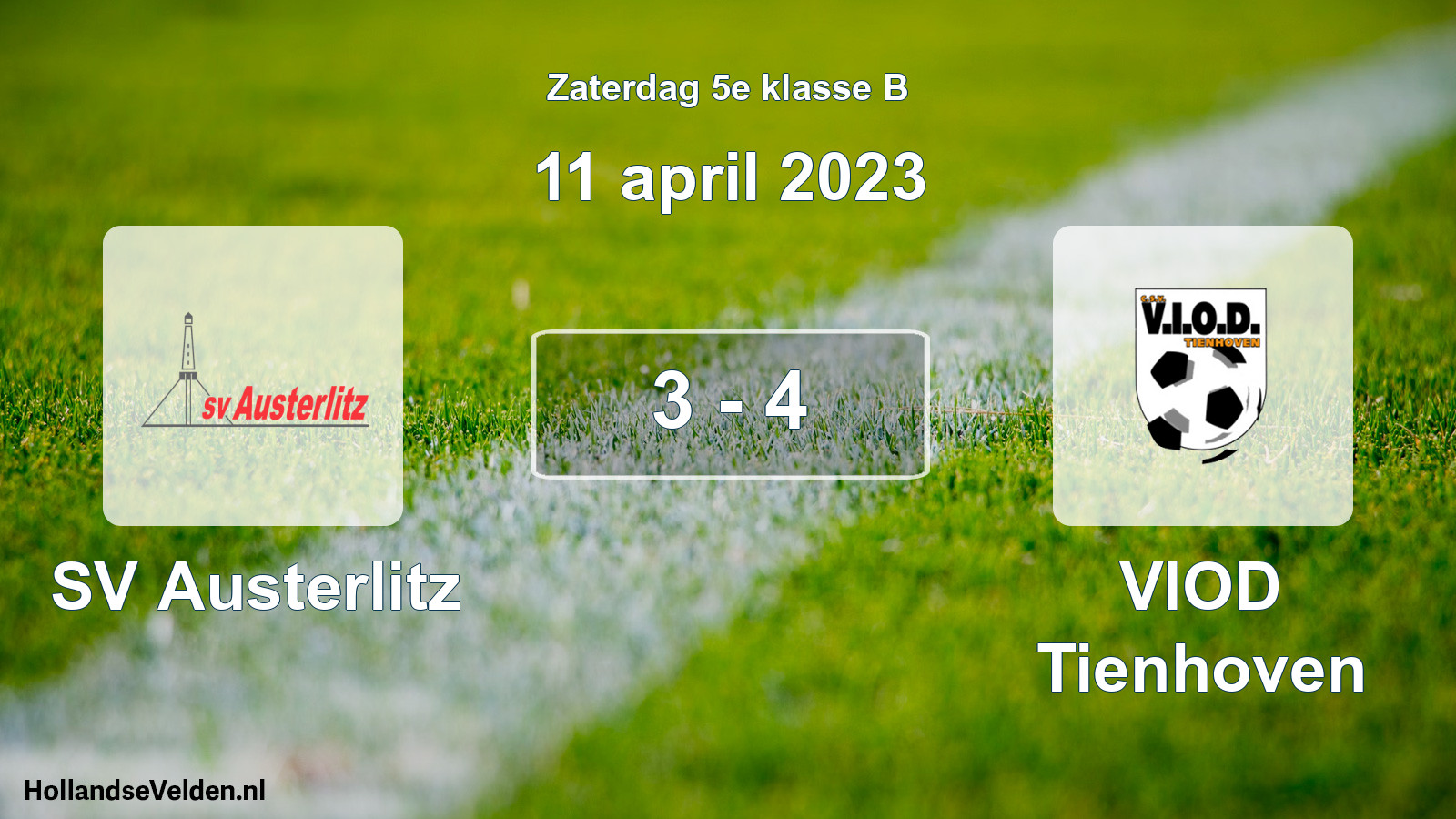 Total number of matches played: SV Austerlitz - VIOD Tienhoven 3 - 4 (11 April 2023)