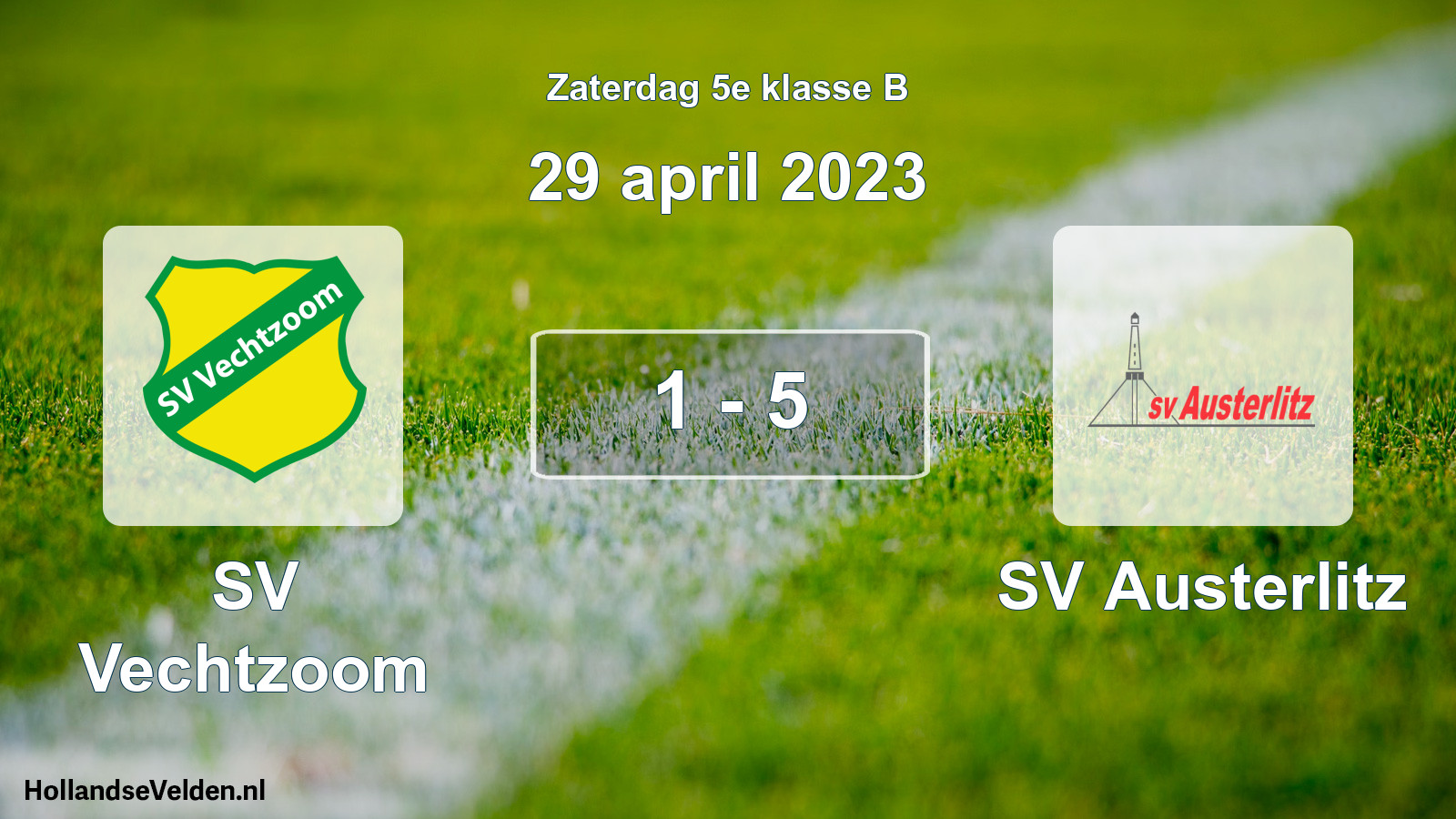Total number of matches played: SV Vechtzoom - SV Austerlitz 1 - 5 (29 April 2023)