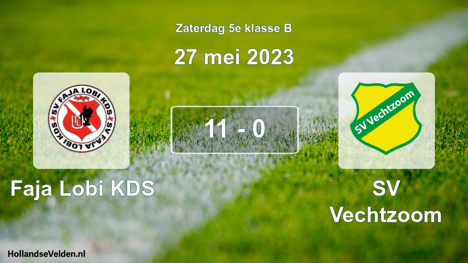 Total number of matches played: Faja Lobi KDS - SV Vechtzoom 11 - 0 (27 May 2023)