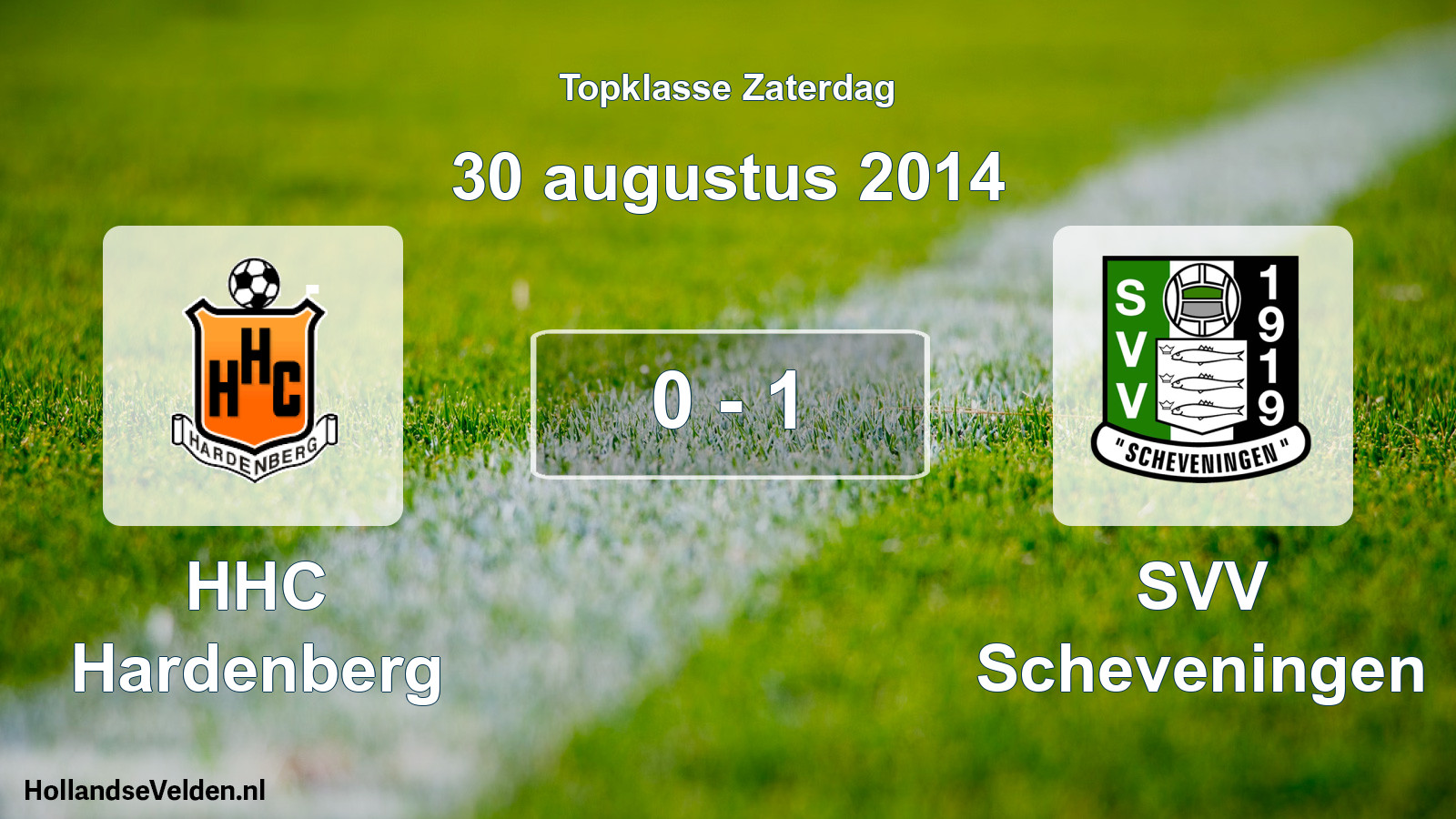Gespeelde wedstrijd: HHC Hardenberg - SVV Scheveningen 0 - 1 (30 augustus 2014)