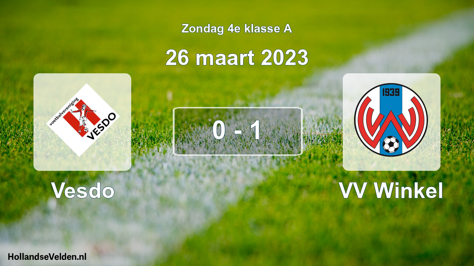 Total number of matches played: Vesdo - VV Winkel 0 - 1 (26 March 2023)