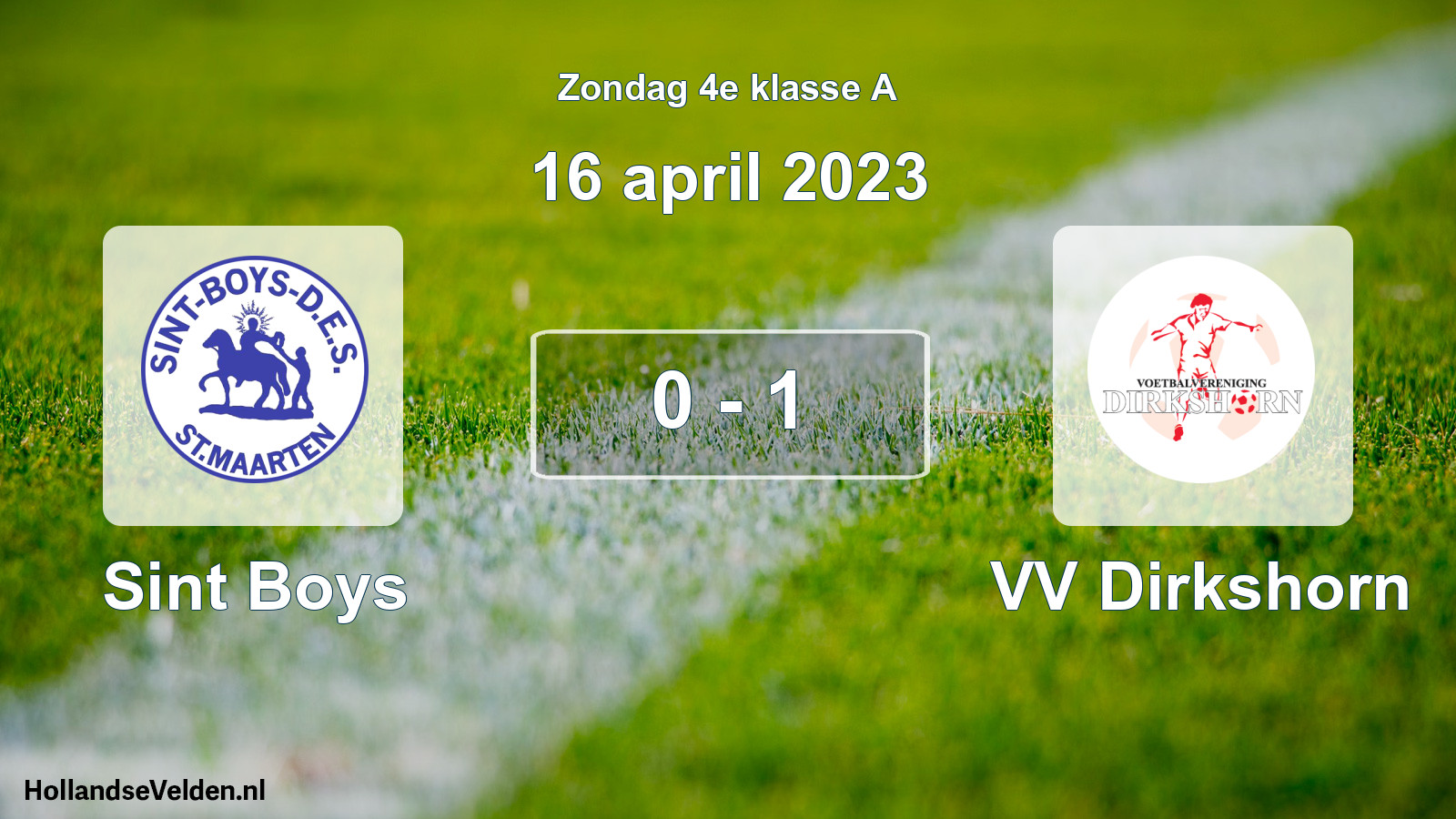 Total number of matches played: Sint Boys - VV Dirkshorn 0 - 1 (16 April 2023)