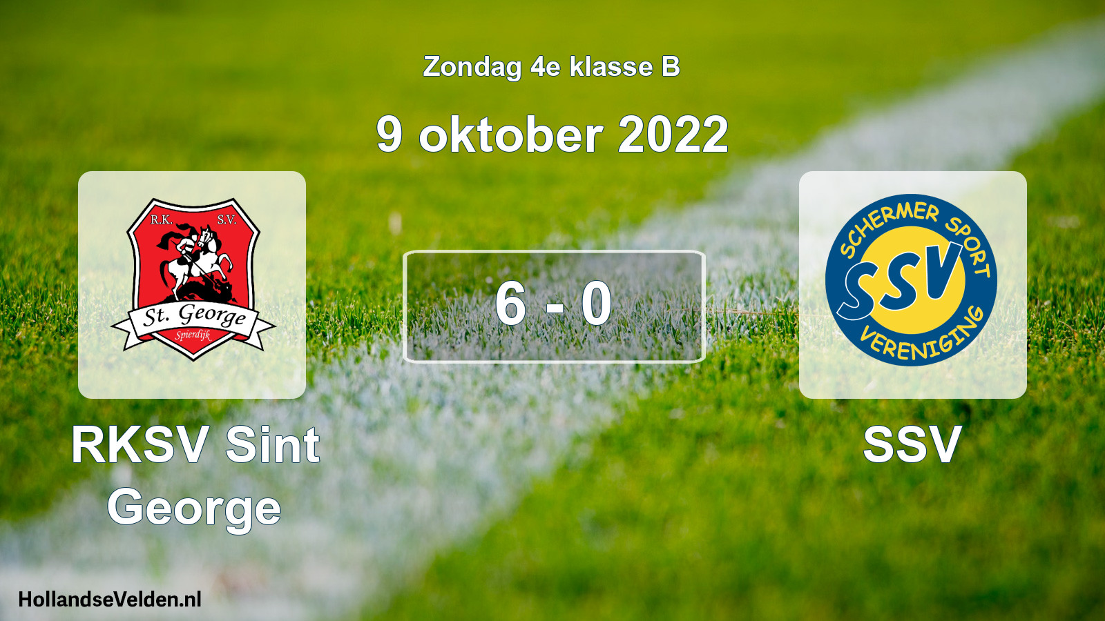 Total number of matches played: RKSV Sint George - SSV 6 - 0 (9 October 2022)