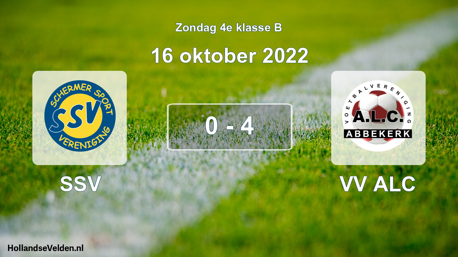 Total number of matches played: SSV - VV ALC 0 - 4 (16 October 2022)