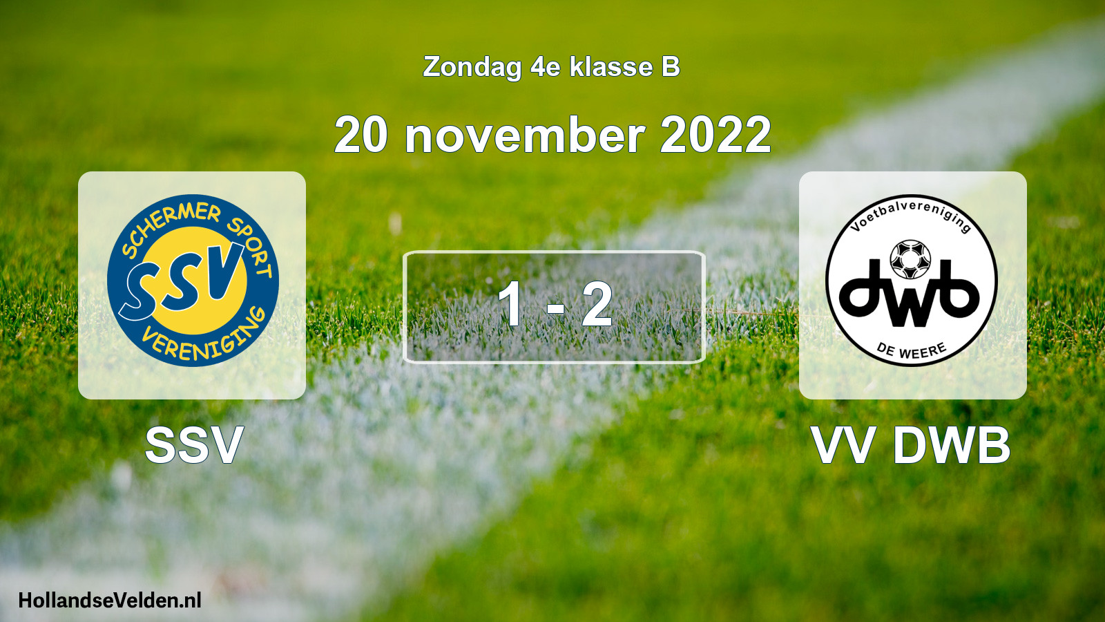Total number of matches played: SSV - VV DWB 1 - 2 (20 November 2022)